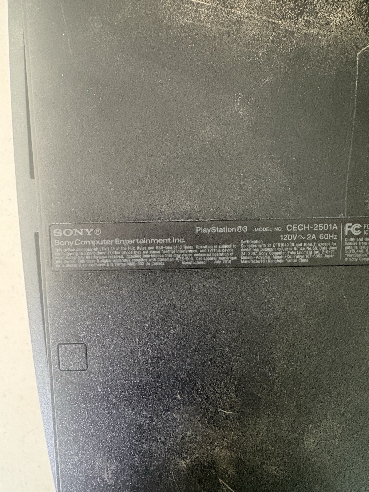 Sony PlayStation 3 Slim Black Console CECH-2501A