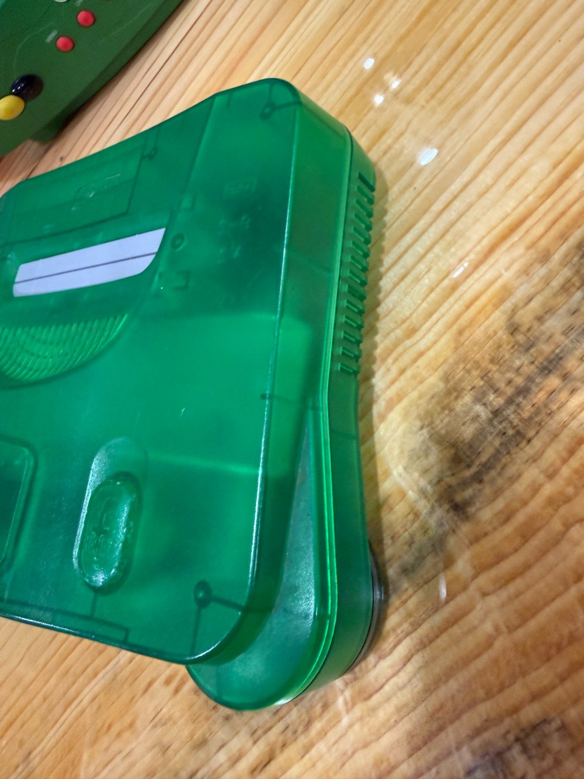 Nintendo N64 Jungle Green Console Bundle w/Controller & Cords (Tested & Working)