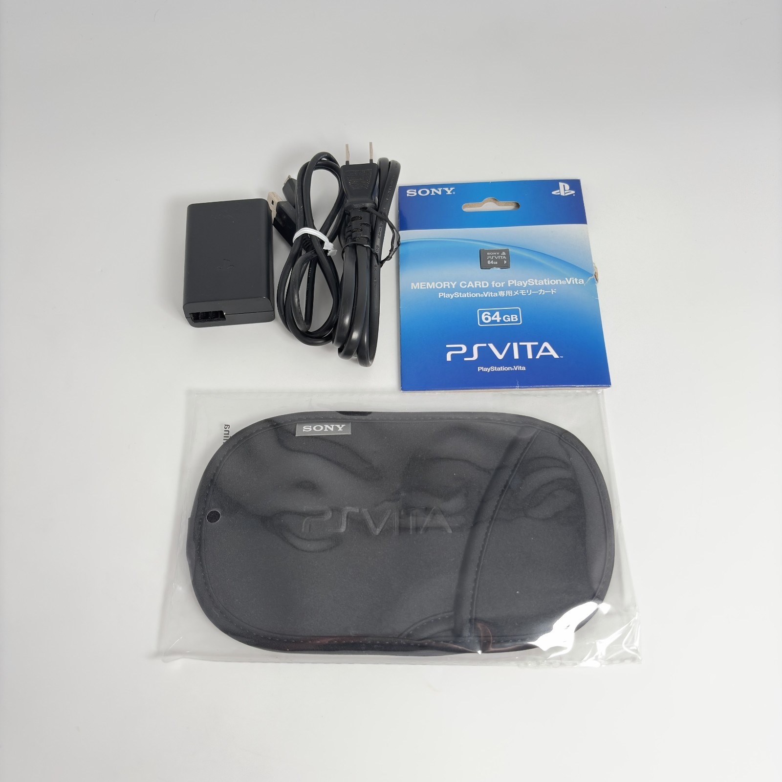 Ps Vita PCH-2000 Super Value Pack Black Blue 8GB + 64GB Memory Card CIB