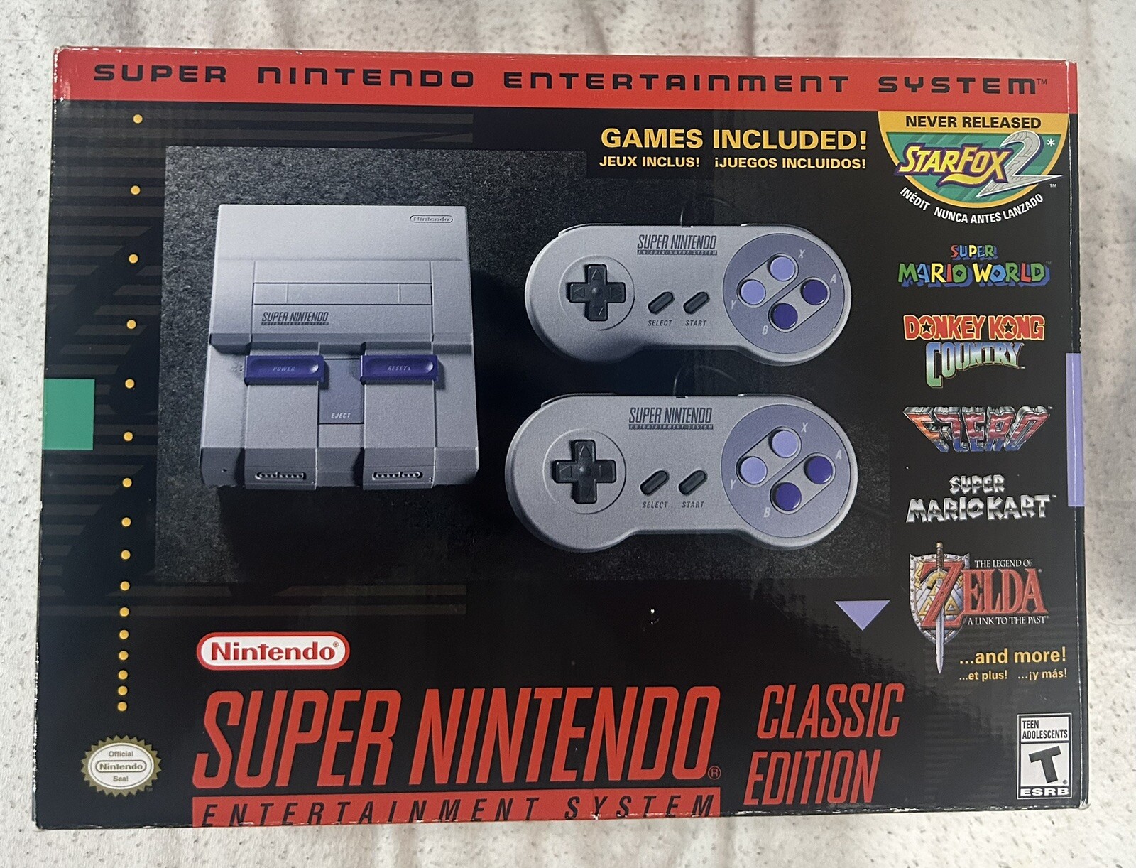 SNES Super Nintendo Classic Mini Super Entertainment System 21 Games Very Nice