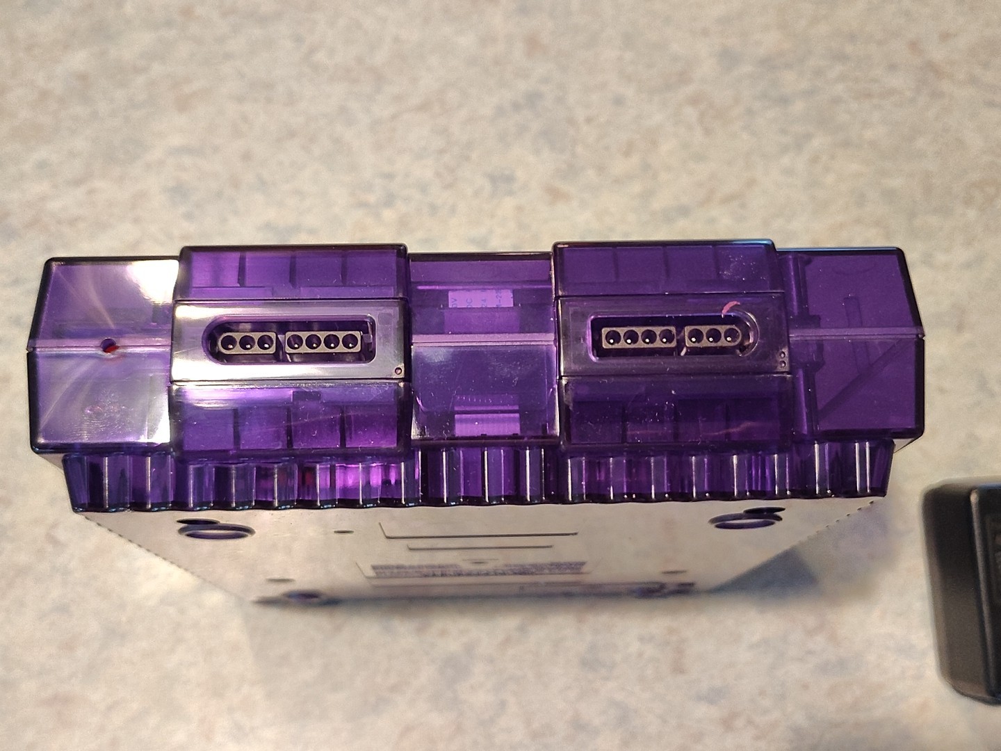 Super Nintendo Entertainment System New Clear Purple Shell Console, Controller +