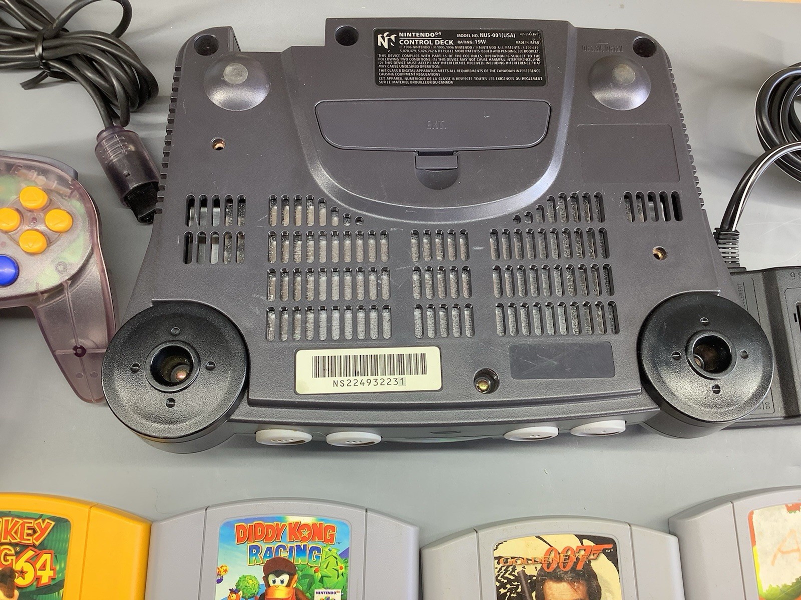 Nintendo 64 console bundle w expansion pak Donkey 64 Diddy 007 Mario Tennis