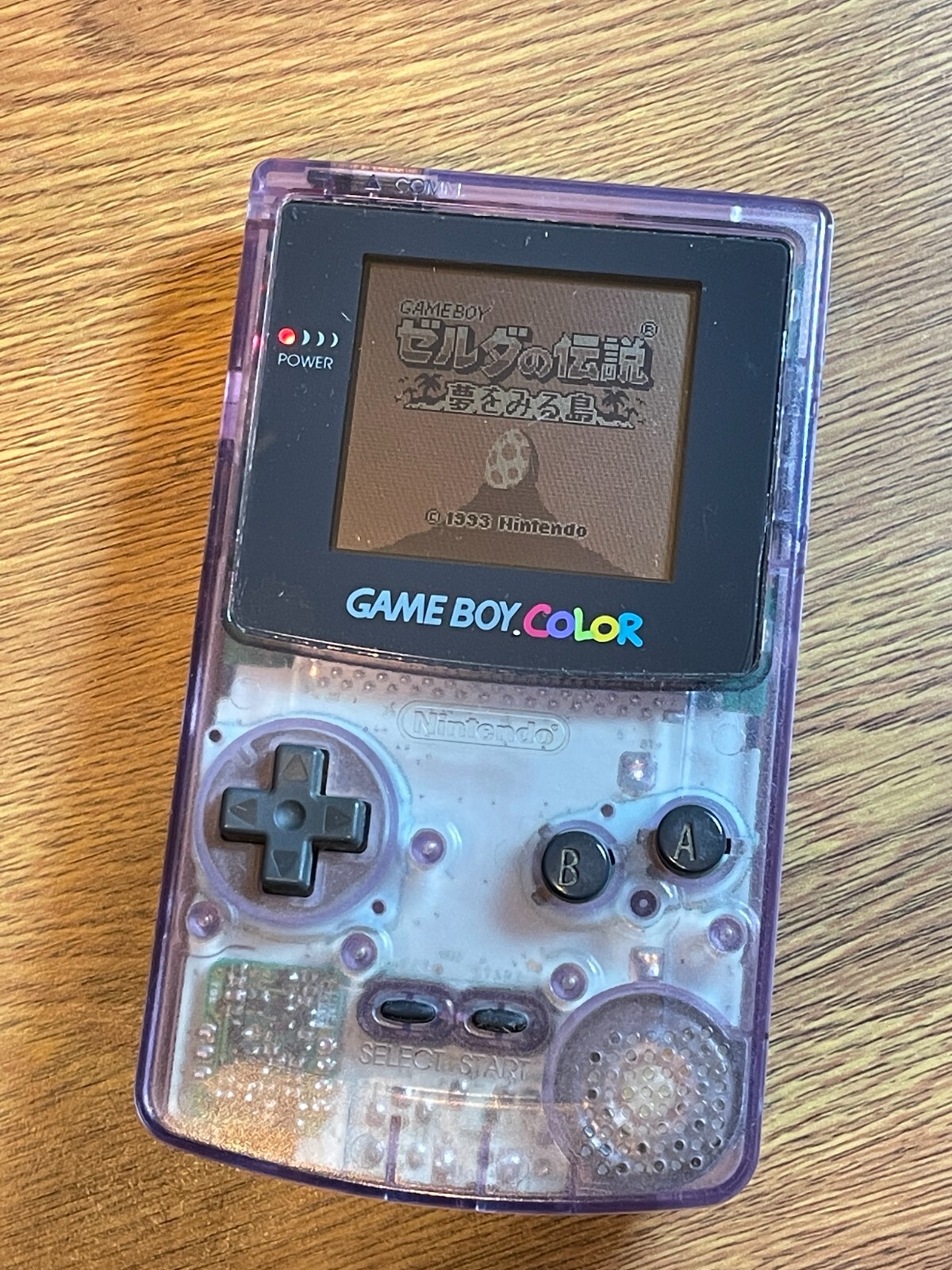 Nintendo Game Boy Color Clear Purple CGB-001 Tested Working Japan Import GBC
