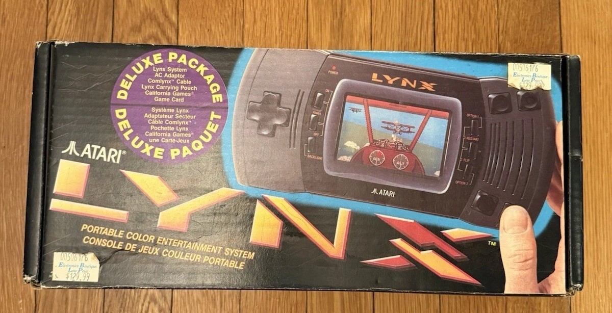 Atari Lynx Model 2 Deluxe Pack Handheld Console PA4111 w Box & Manual Tested