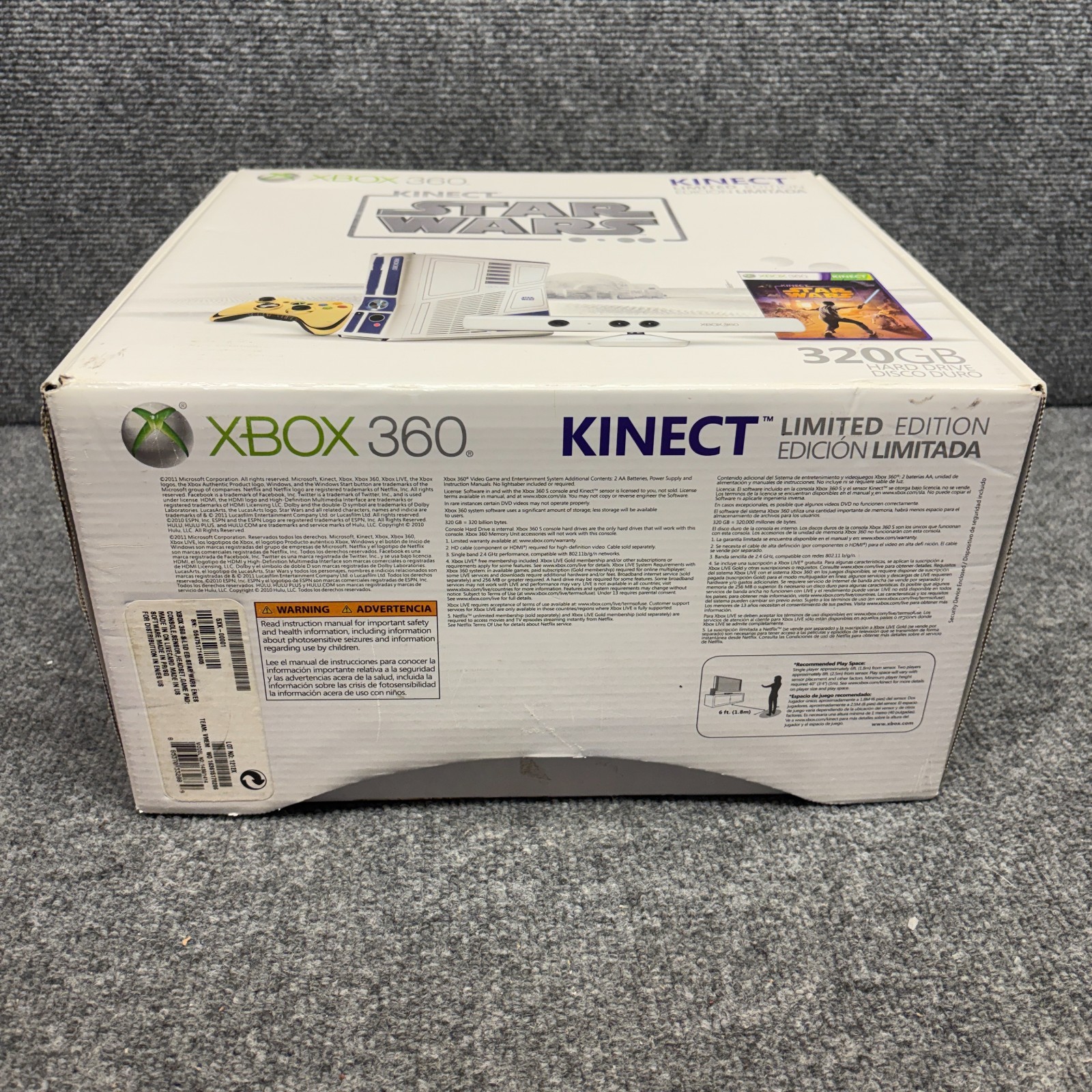 Xbox 360 Console Star Wars Kinect Bundle Limited Edition 320GB NEW Open Box