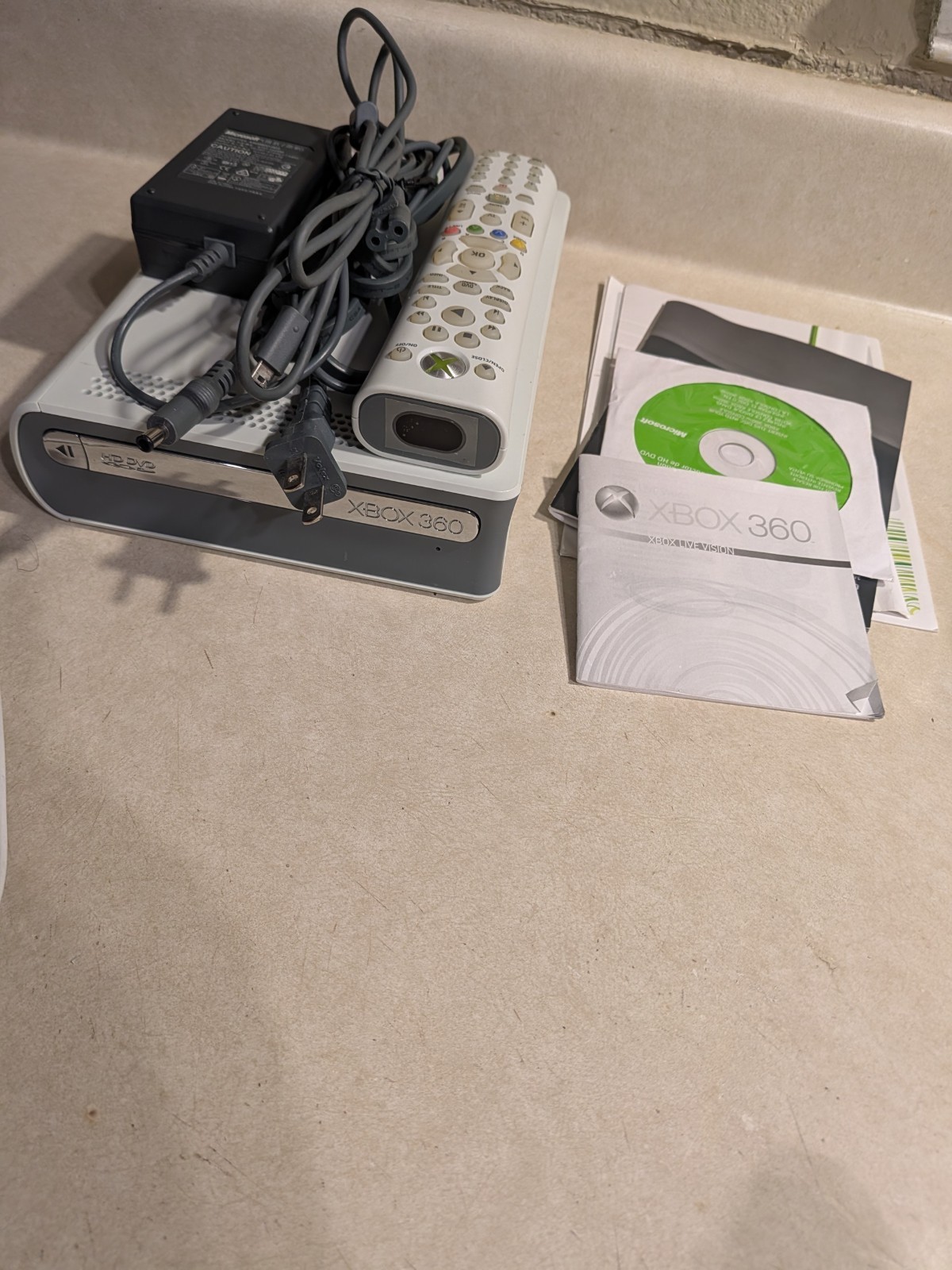 Microsoft Xbox 360 White HD DVD Player 1080p NTSC Remote Power