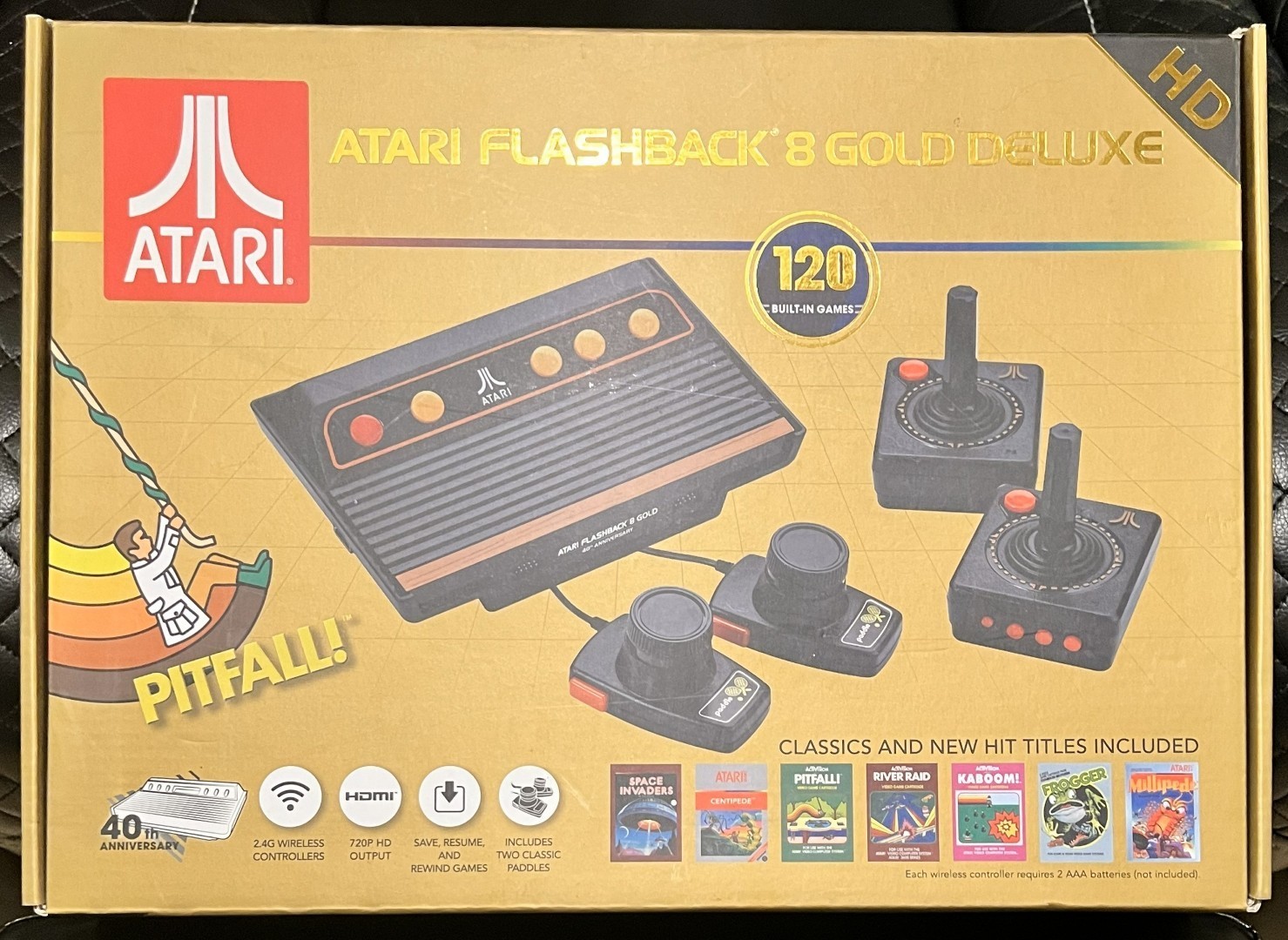 Atari Flashback 8 Gold Deluxe – 120 Games w/ 2 Controllers & 2 Paddles