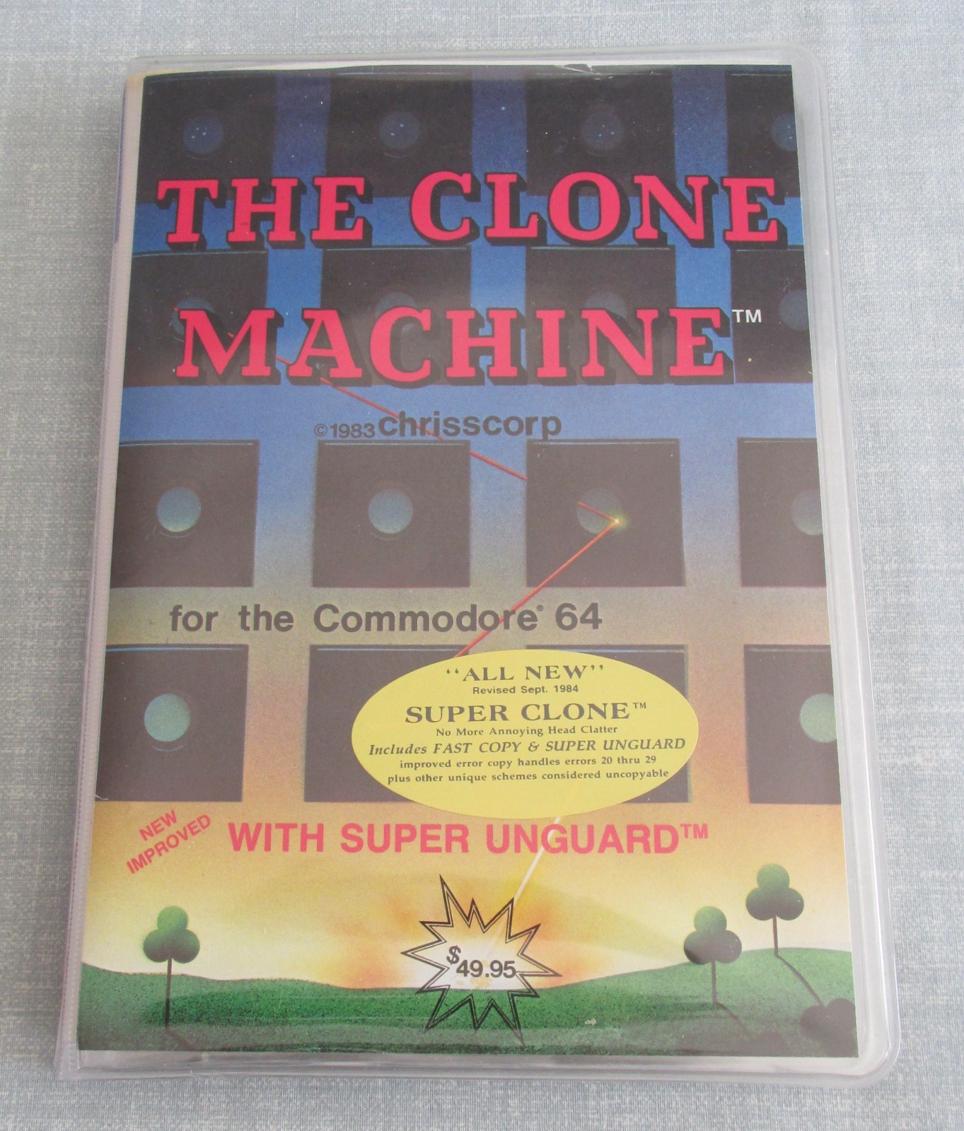 COMMODORE 64 THE SUPER CLONE MACHINE COMPLETE WITH FLOPPY MANUAL & BOX TESTED