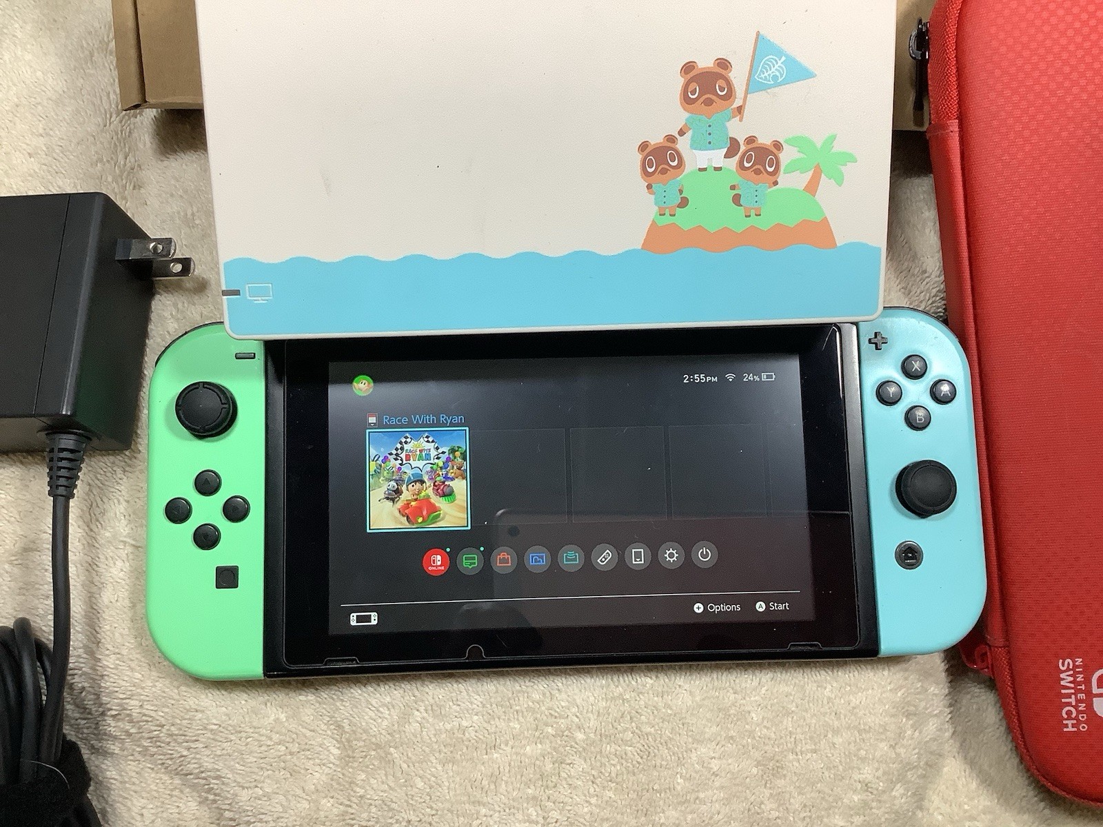 Nintendo Switch (HAC-001)(-01) HandHeld – Animal Crossing Edition Bundle