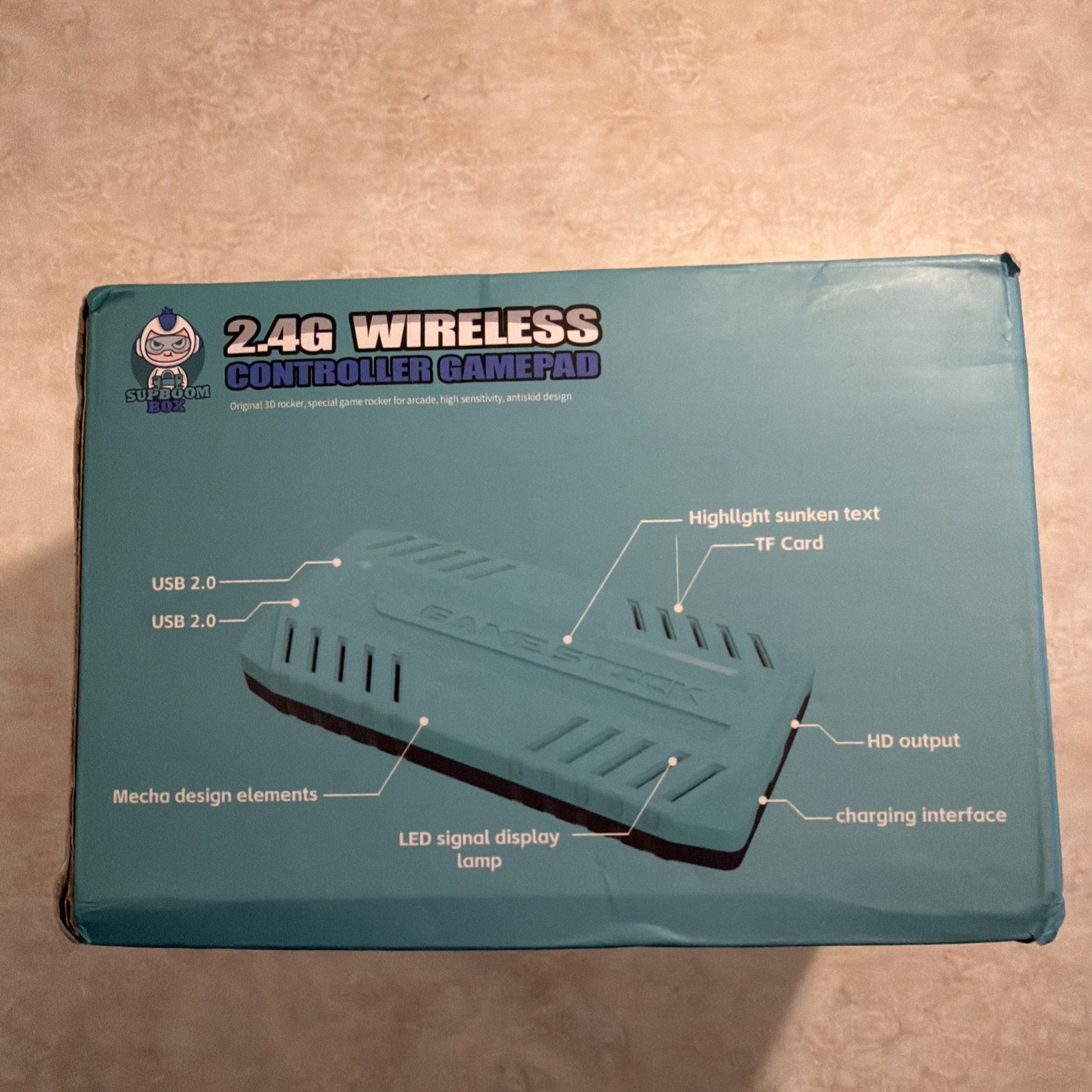 2.4G Wireless Controller Gamepad U36, 50k Games, 2 Controllers