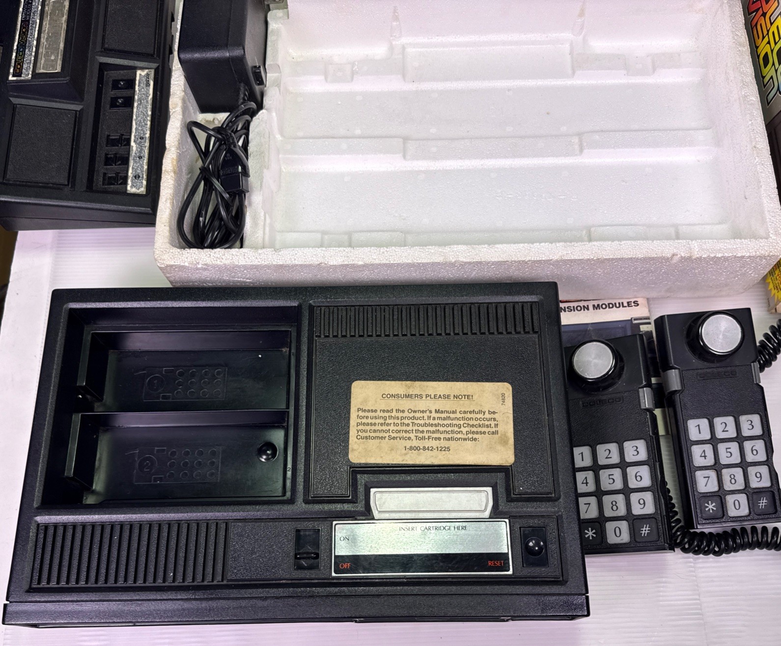 ColecoVision Video Game Console Model 2400 & Expansion Module #1 Bundle Untested