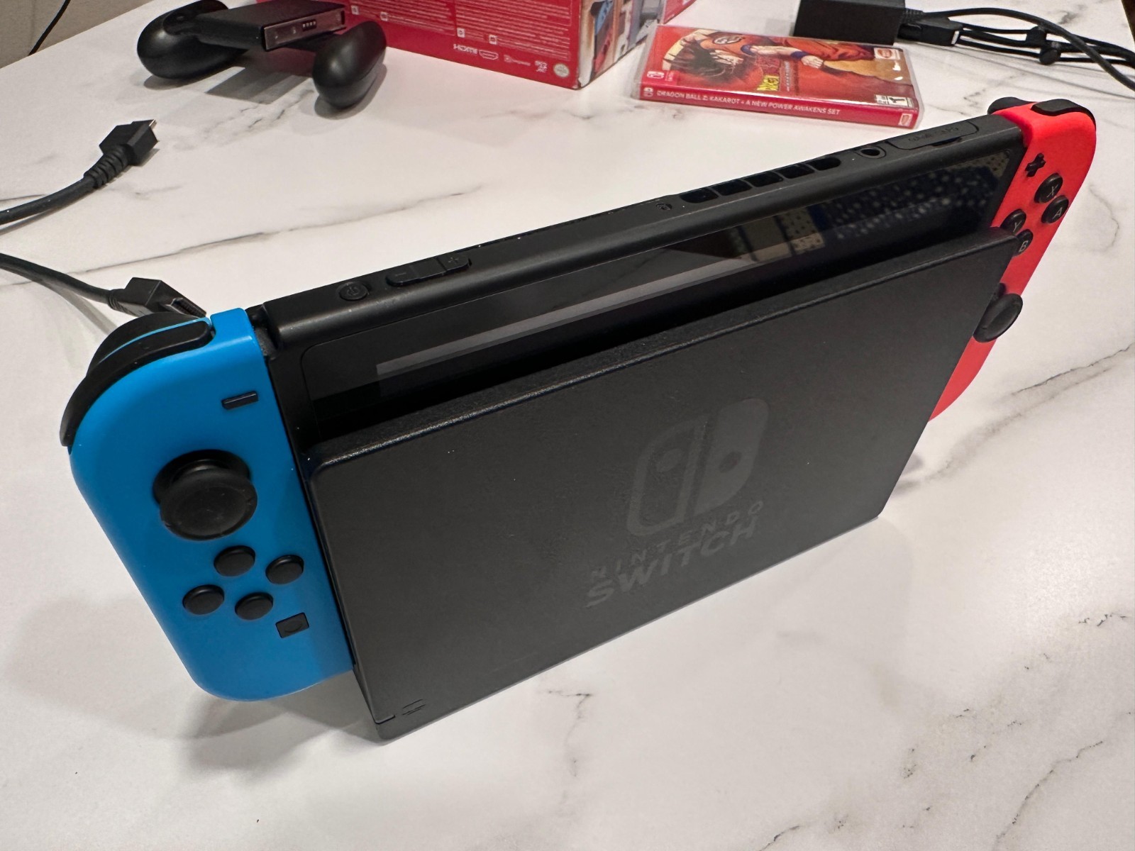 Nintendo Switch 32GB Black Console with Neon Red and Neon Blue Joy-Con