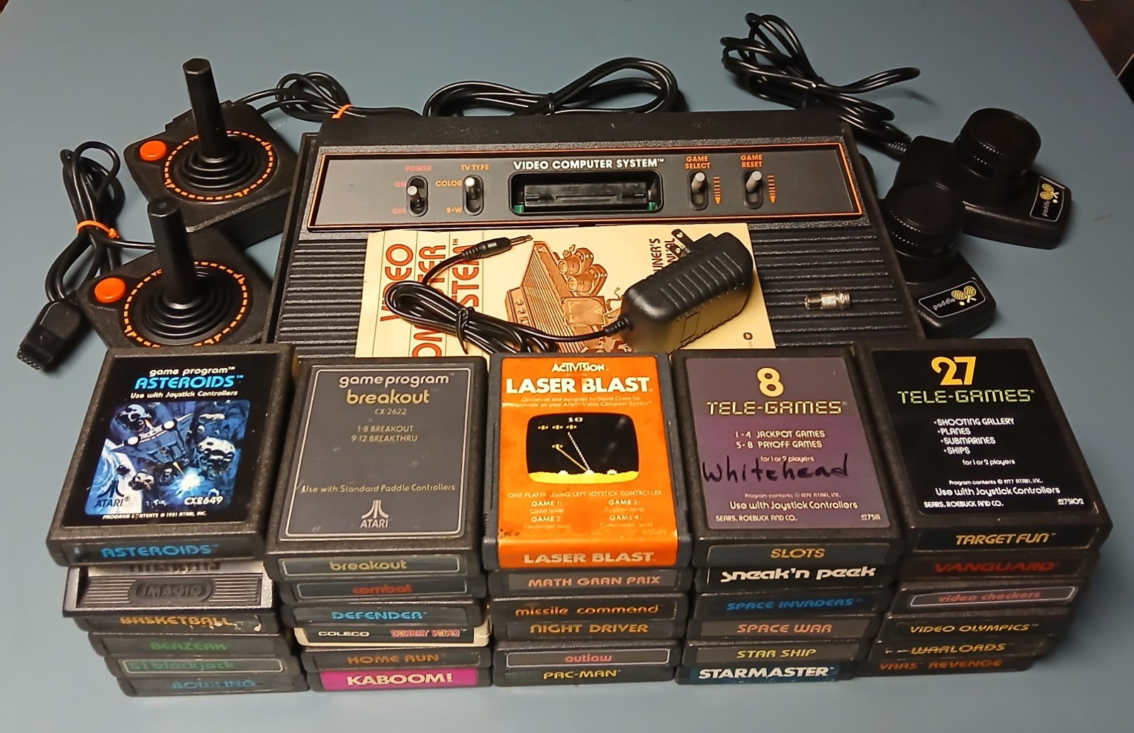 Atari 2600 System Bundle with Console, 30 Games, Joysticks, Paddles, And More!