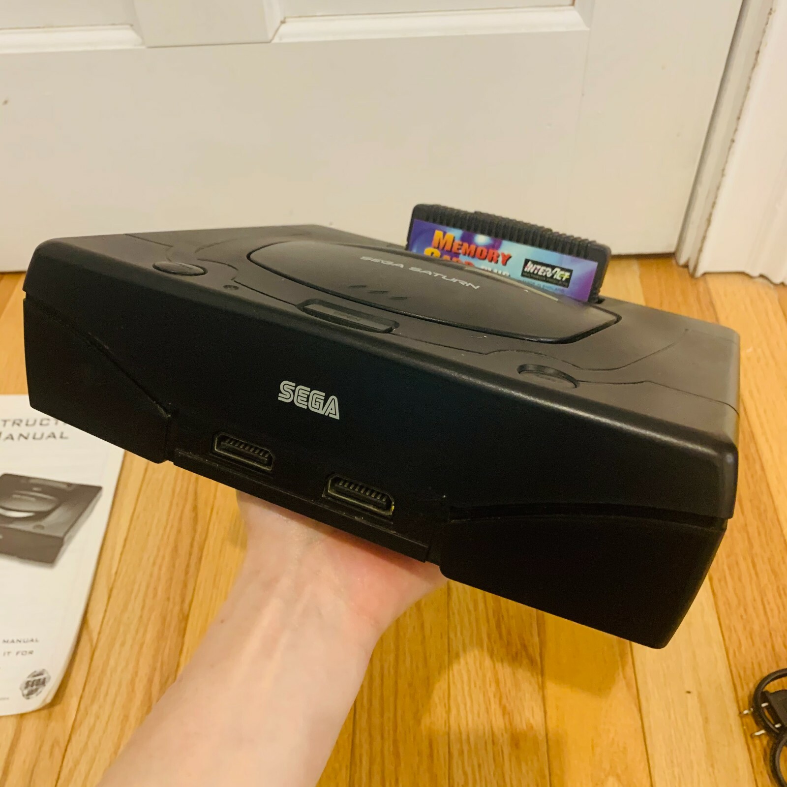 SEGA Saturn Black Console Bundle MK-80000, 4 Games + 1 Controller FOR PARTS
