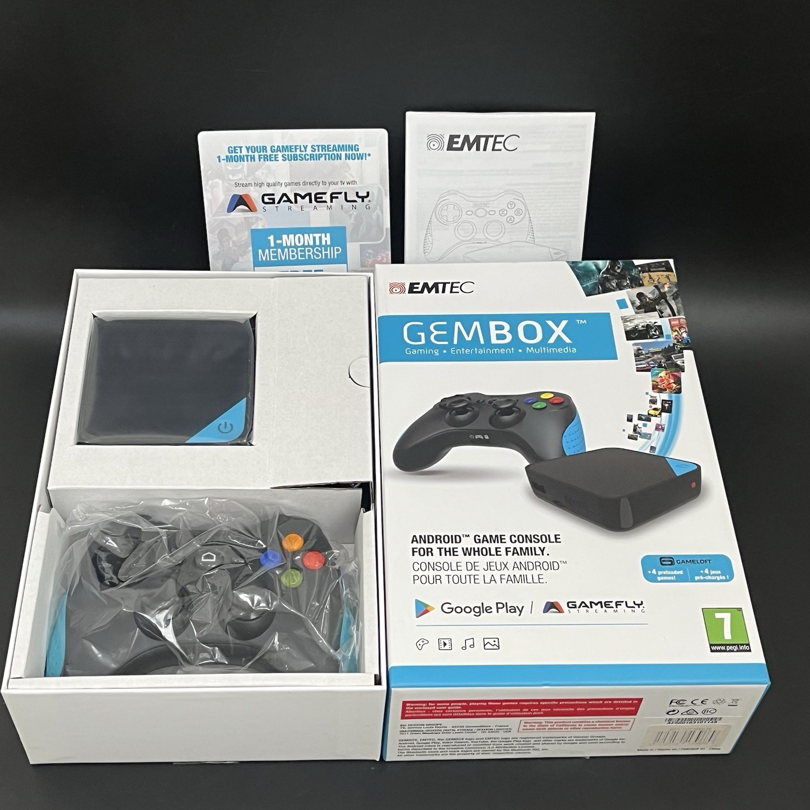 EMTEC Gem Box Android Game Console – New Open Box
