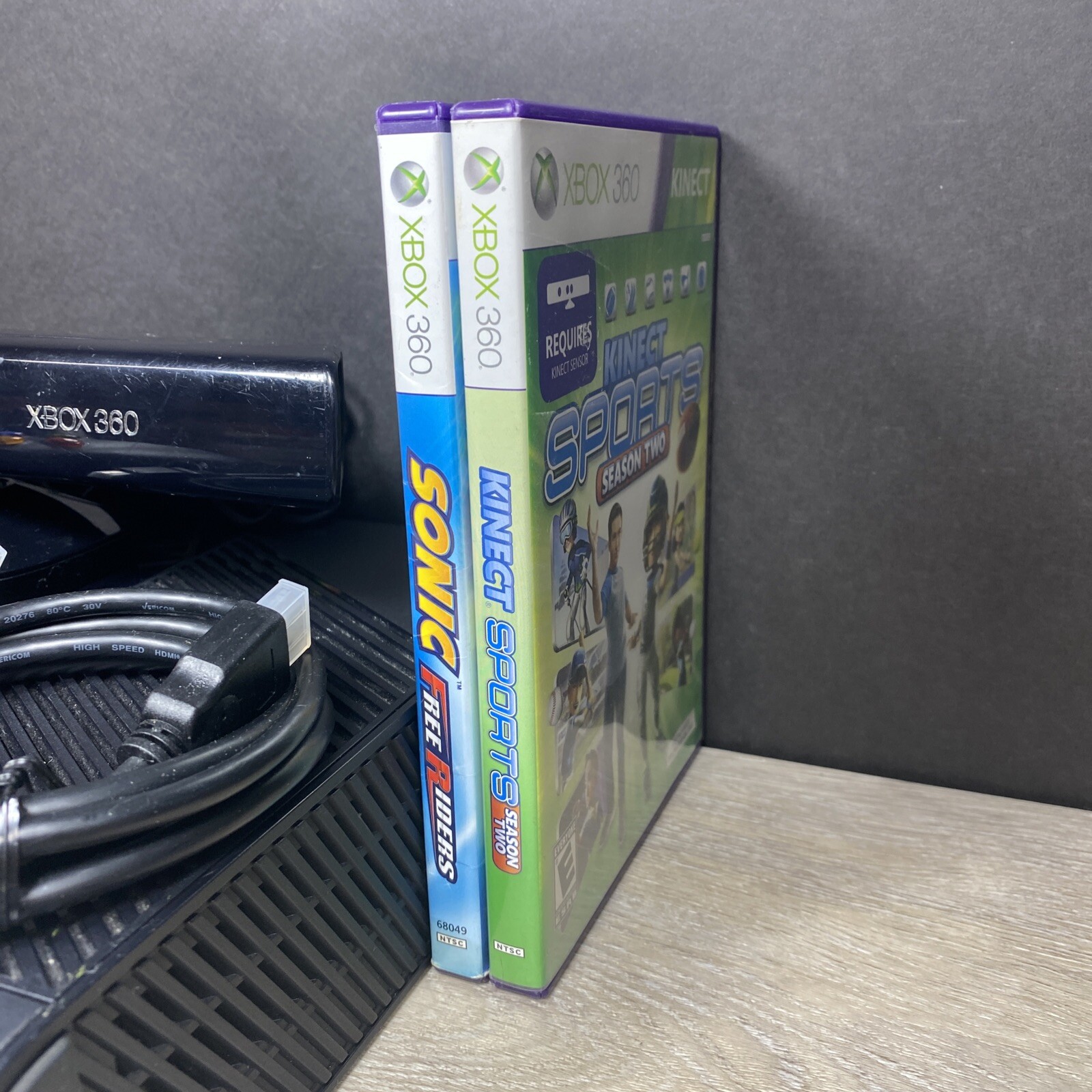 Xbox 360 E 1538 Console 4GB Bundle – Kinect OEM Controller 4 Games 20GB HD
