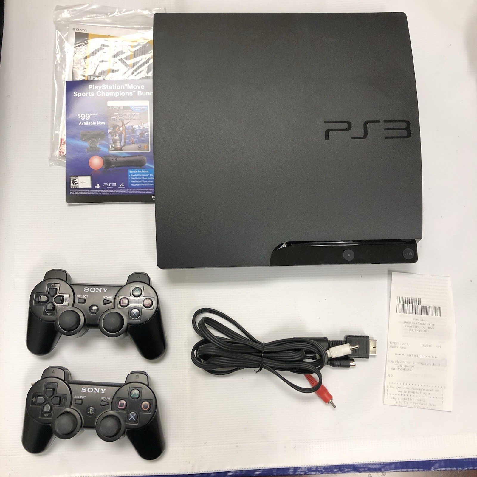 Complete Sony PS3 320GB Console CIB Uncharted 3 Edition 2 Controllers – No Game