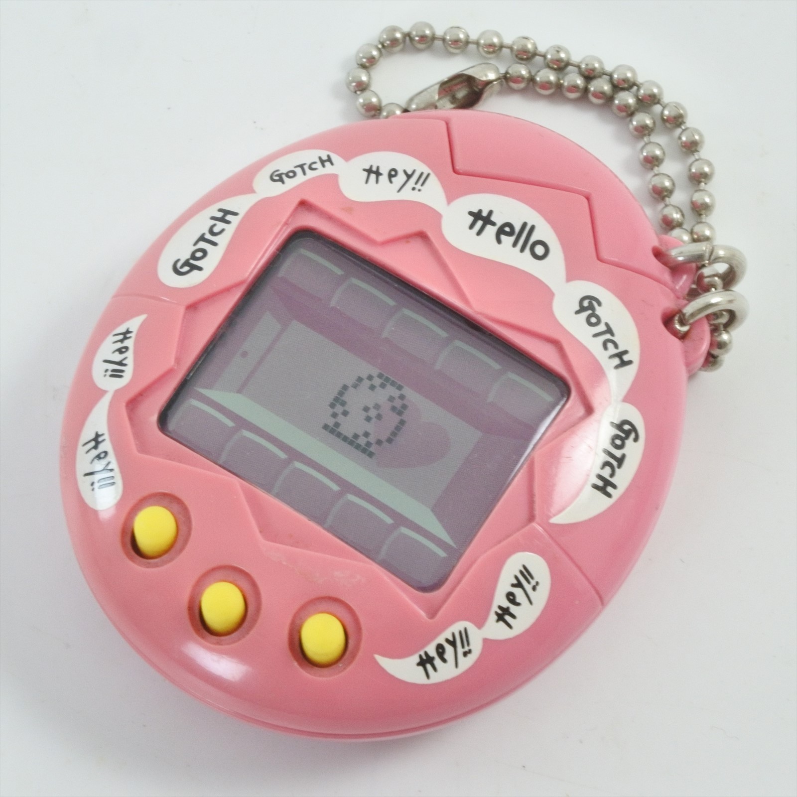 LCD TAMAGOTCH MESUCCHI Handheld Console Pink Logo Bandai 0308