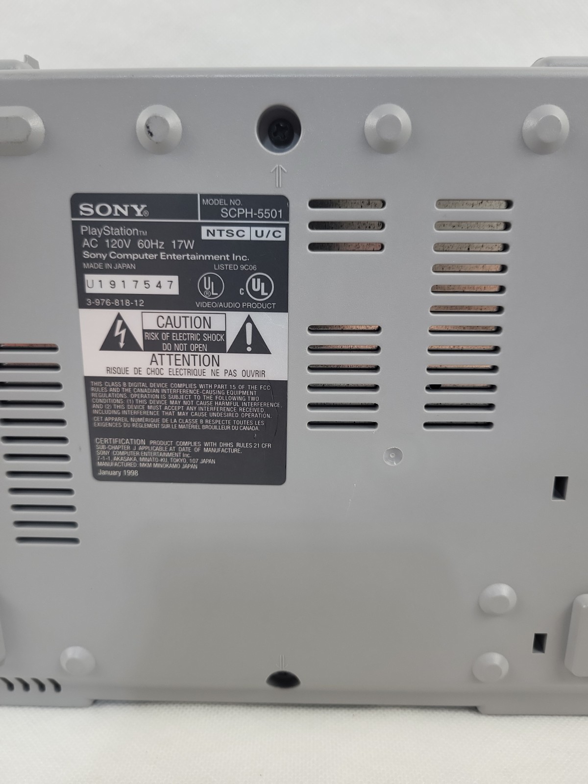 Sony PlayStation 1 Console Only SCPH-5501 Tested and Working