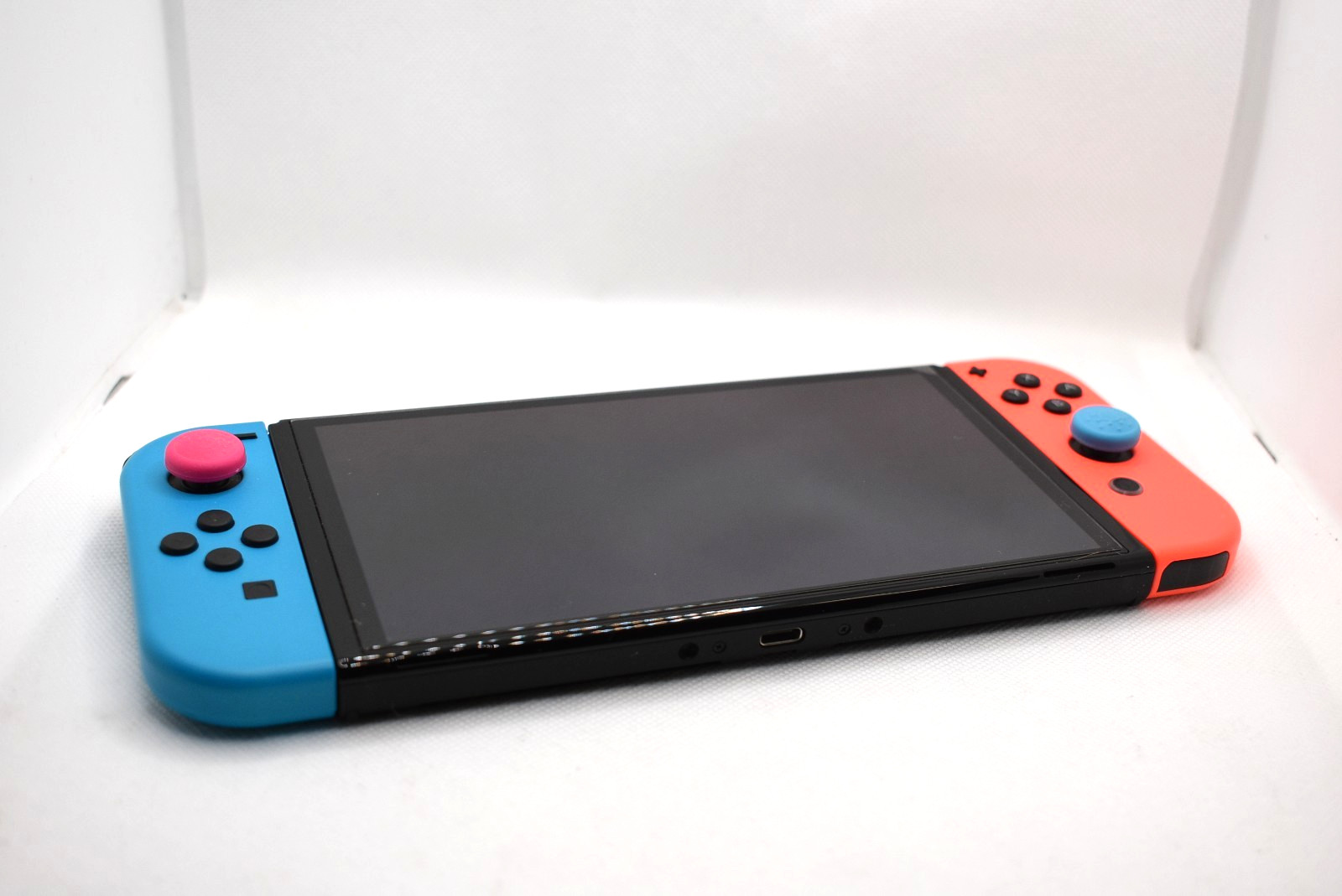 Nintendo Switch OLED Model HEG-001 Handheld Console 64GB Black/Neon Blue / Pink