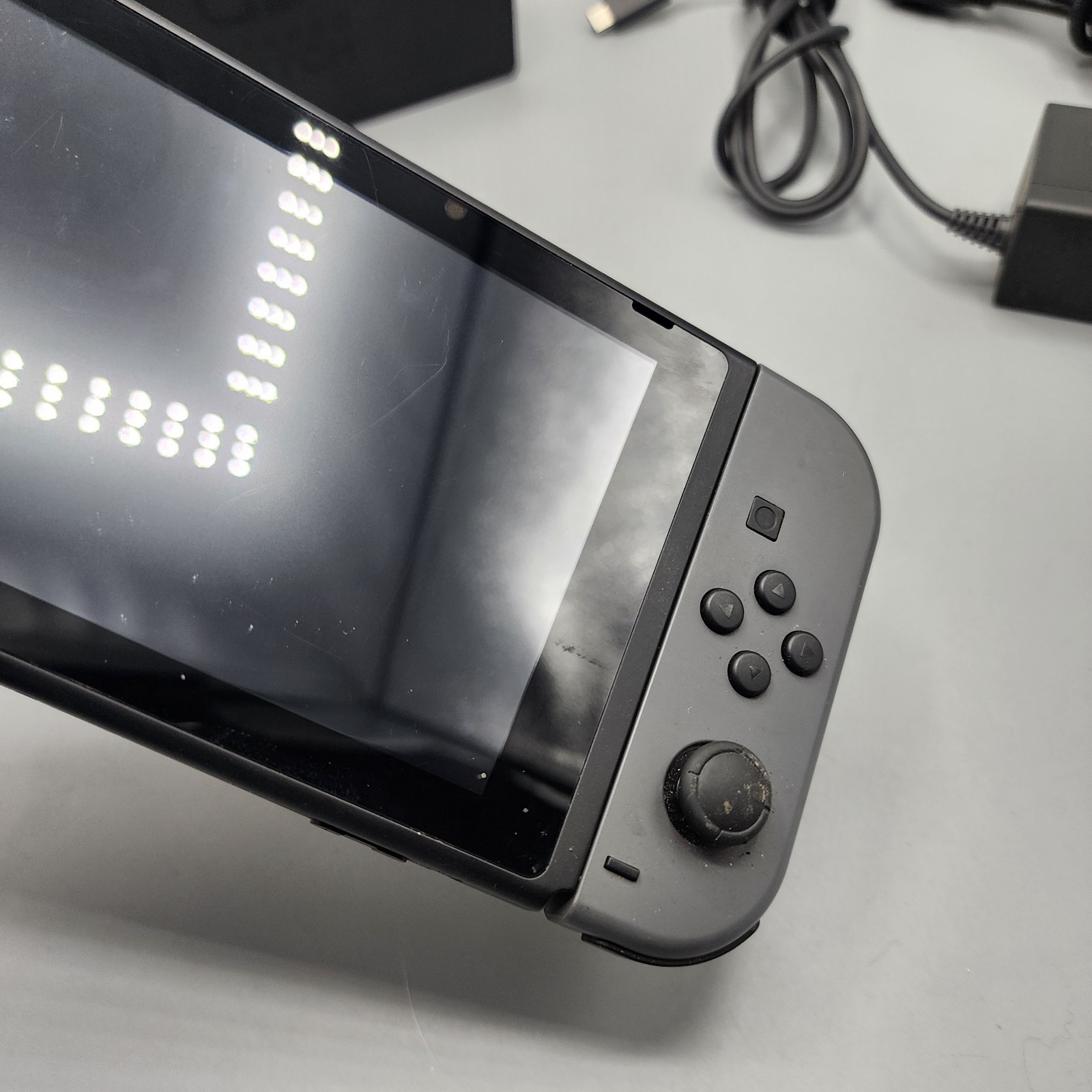 Nintendo Switch Video Game Console HAC-001 With Dock + Cords + Joy-Cons / Tested