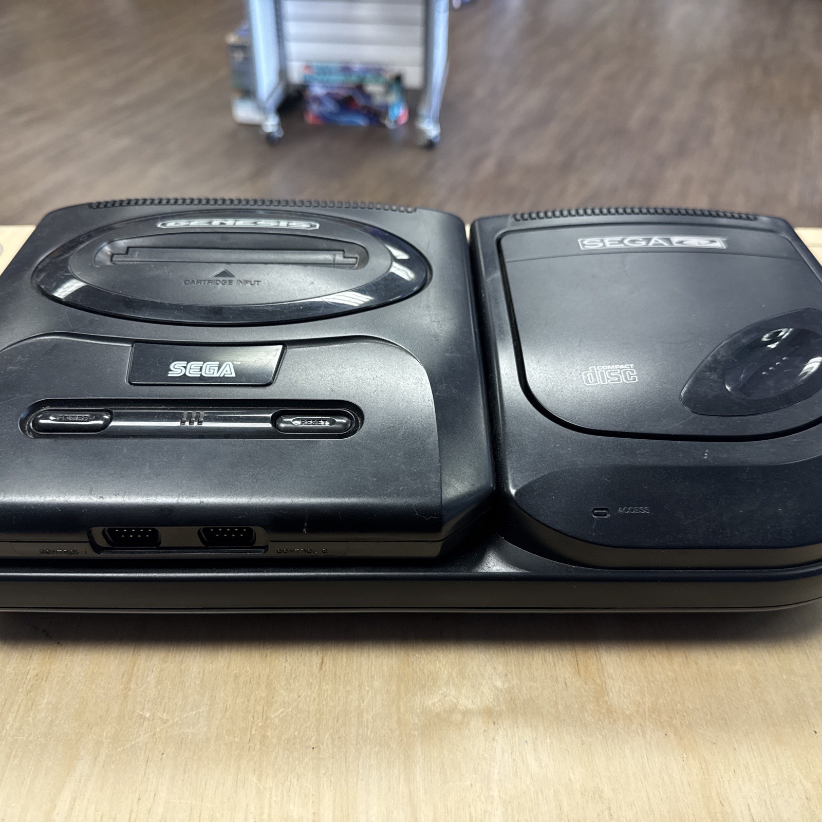 Sega CD Video Game System Console With Model Two Genesis
