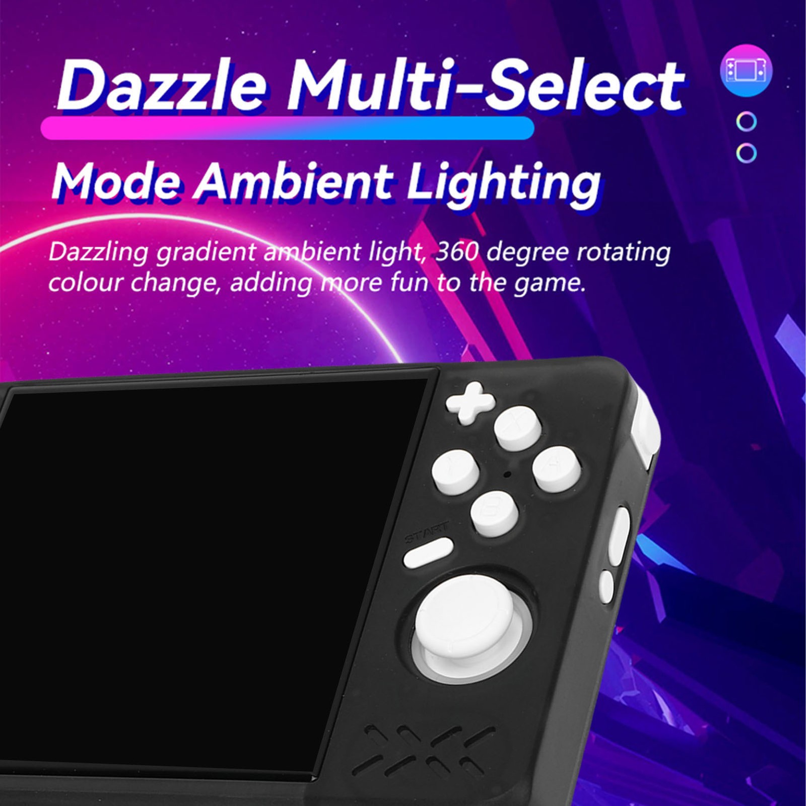 Retro Handheld Game Console 4in Screen 1.5GHz Portable Rechargeable Gaming HQWB