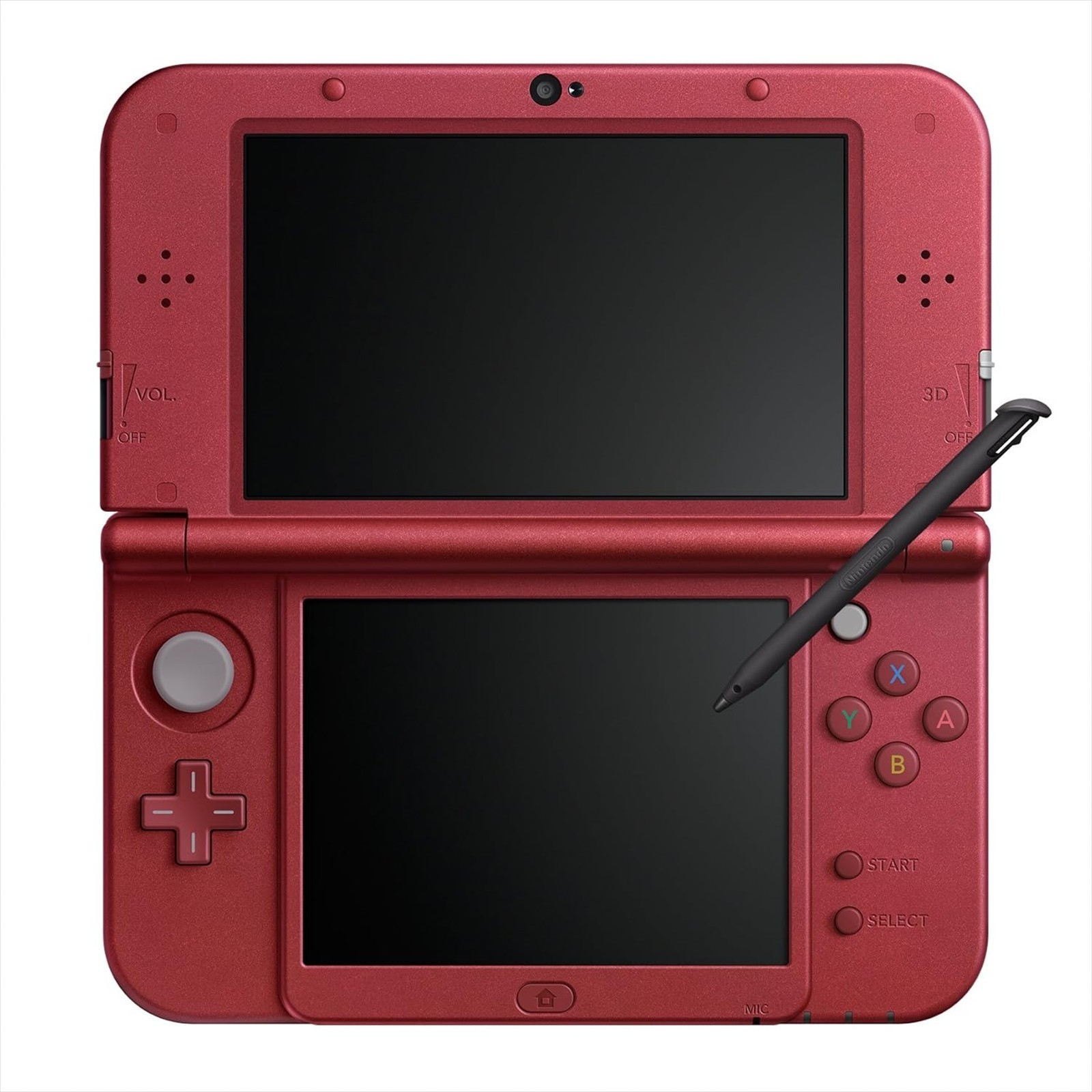 New Nintendo 3DS LL XL Metallic Red Color Console Handheld System Box Manual