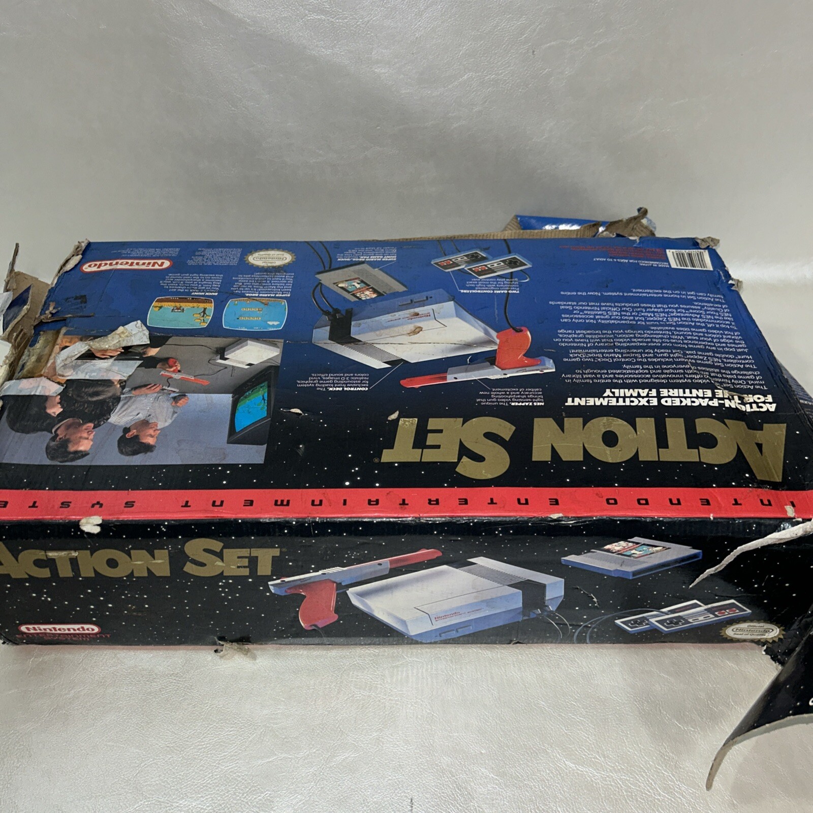 NES Nintendo Action Set Box AS SHOWN DAMAGED BOX!!!