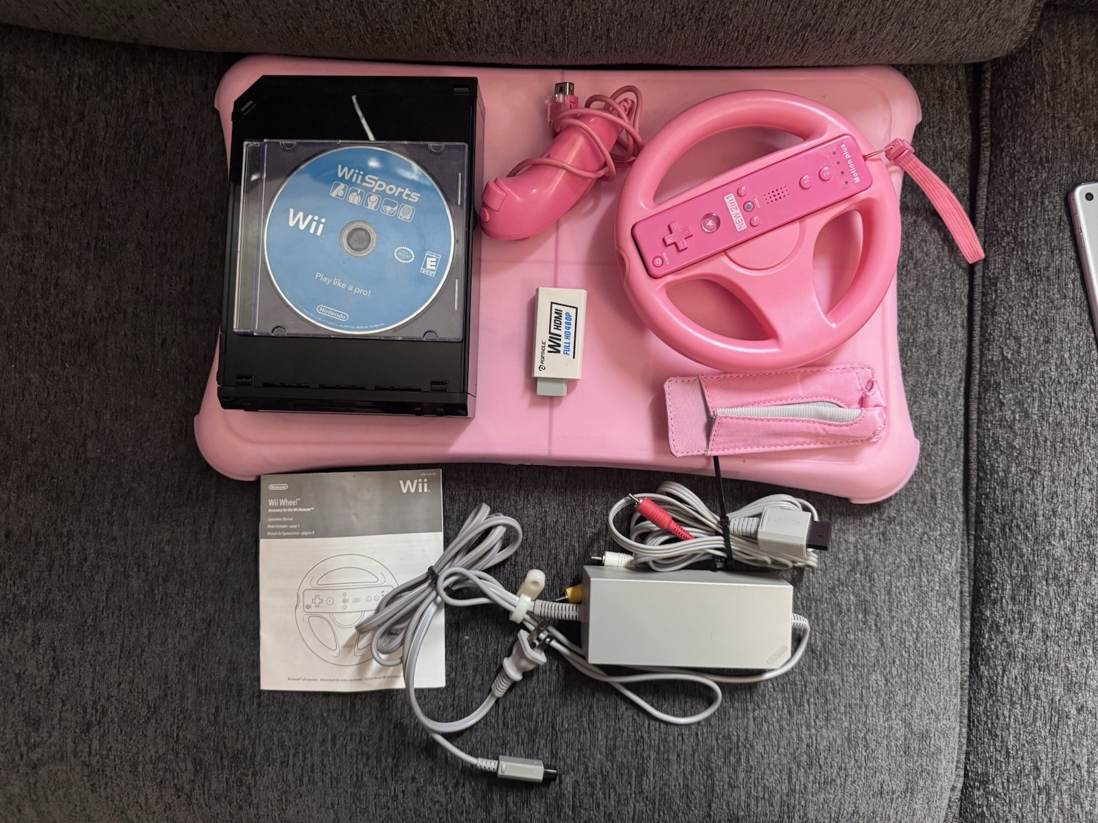 Nintendo Wii RVL-101 Console Family Edition Pink Tested W/ Motion Plus Remote🔥