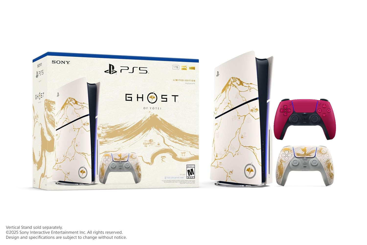 PS5 Console Ghost of Yōtei LimitedEdition Bundle DualSense Controller Cosmic Red