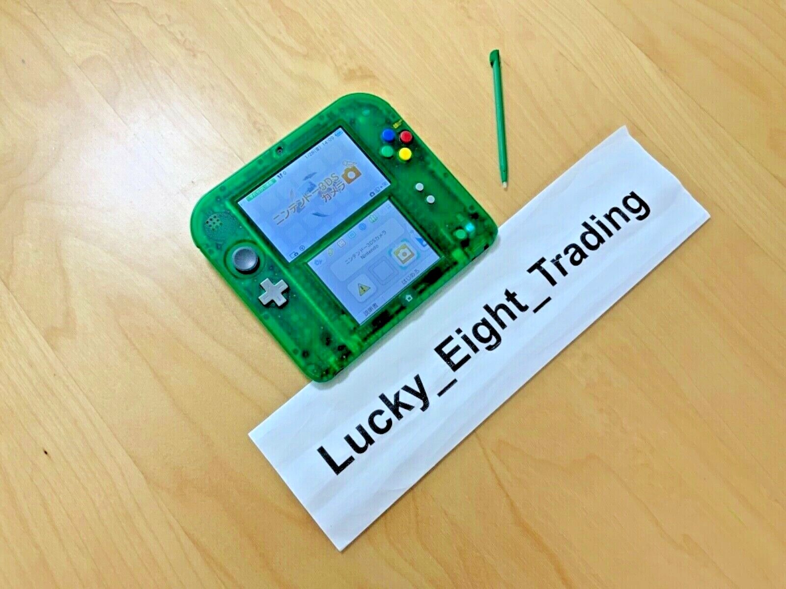 Nintendo 2DS Pokemon Clear Green Console Stylus Japanese ver [H]