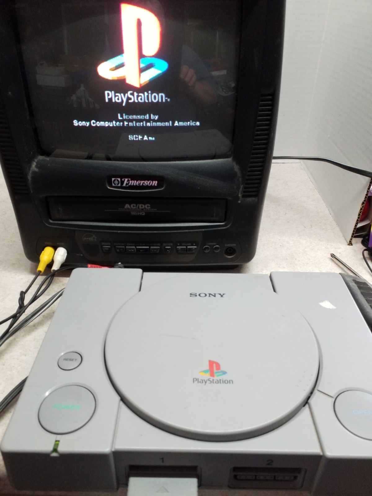 Sony PlayStation (PS1) SCHP-7001 Bundle No Controller, With Cables. Console