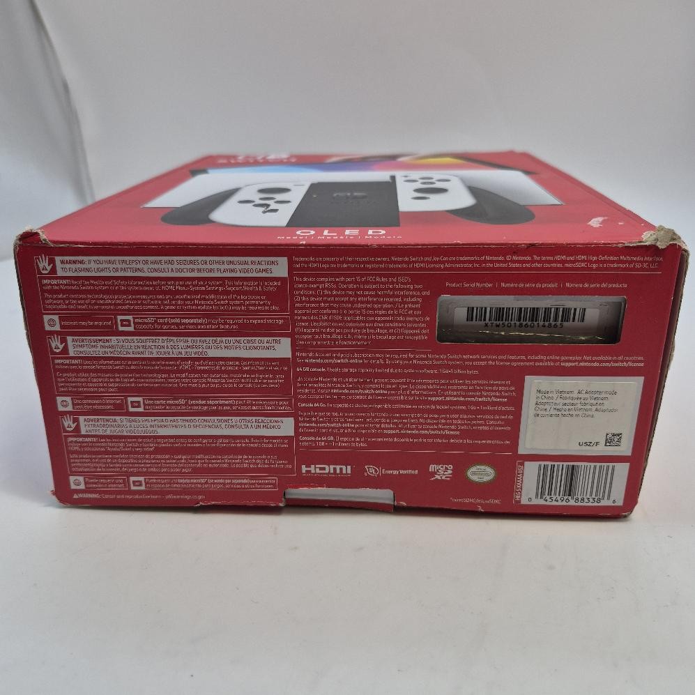 Nintendo Switch OLED 64GB Hybrid Game Console White Complete CIB (GO1069255)