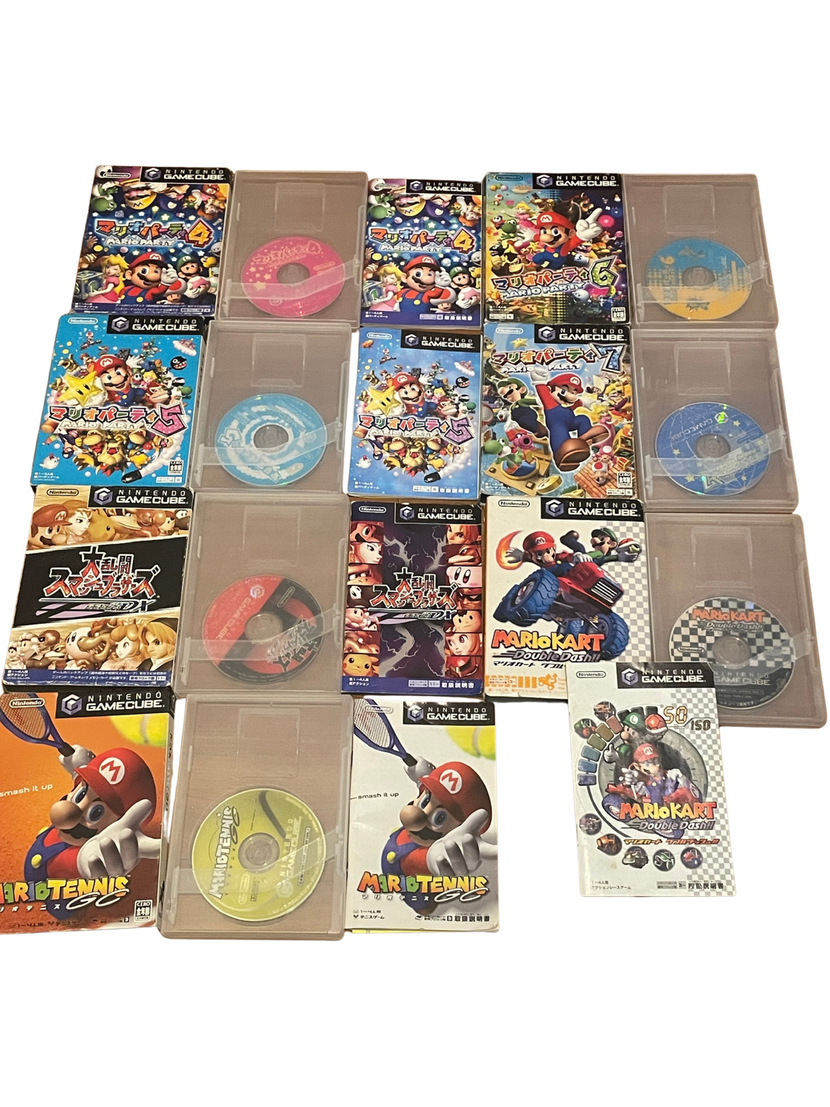 Nintendo GameCube Console Set+7 Mario Games+3 Controllers+Memory Cards+JP Import