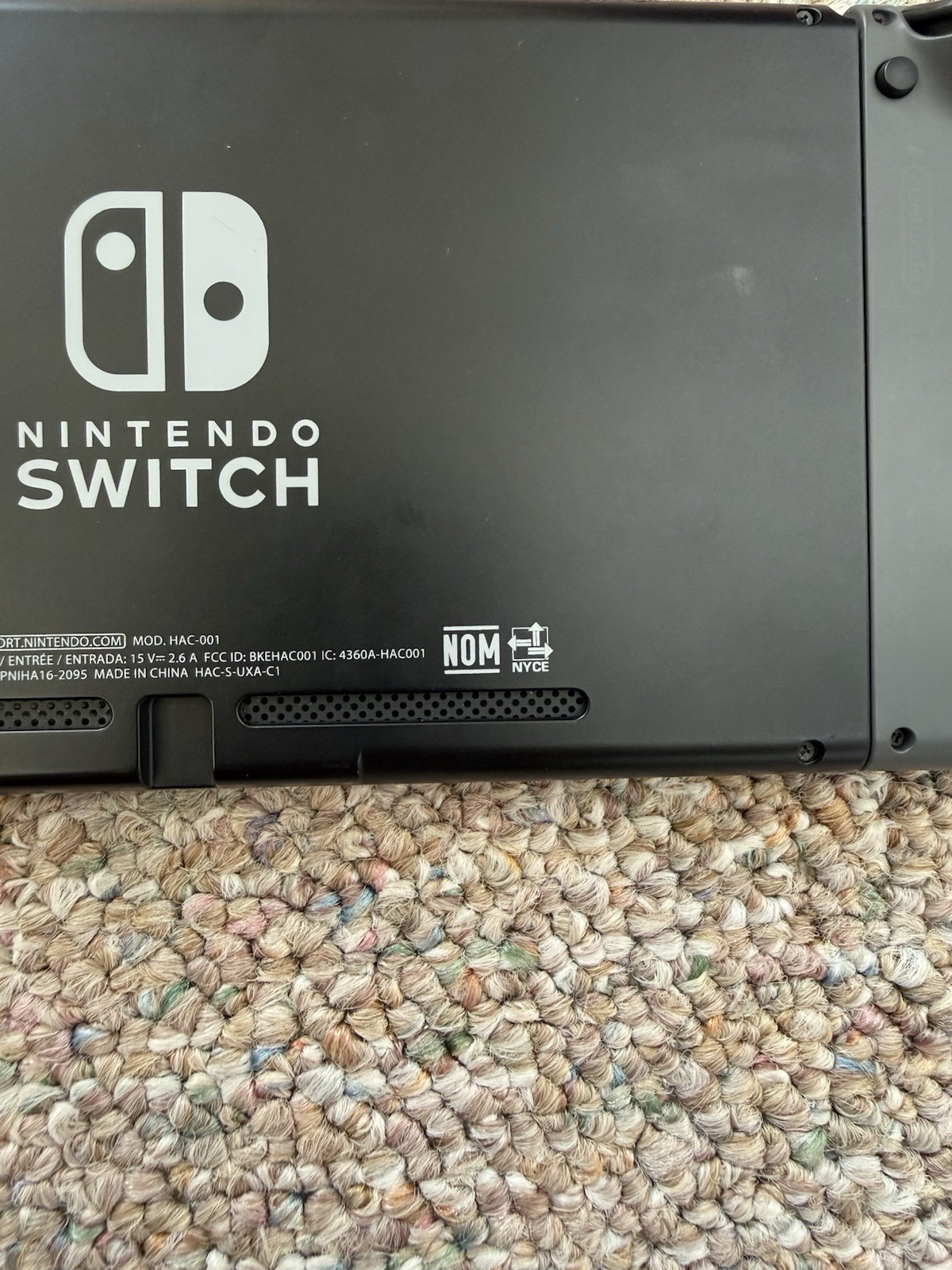 Nintendo Switch V1 HAC-001 Console Bundle Dock Gray Joy-Cons OEM Cables Tested