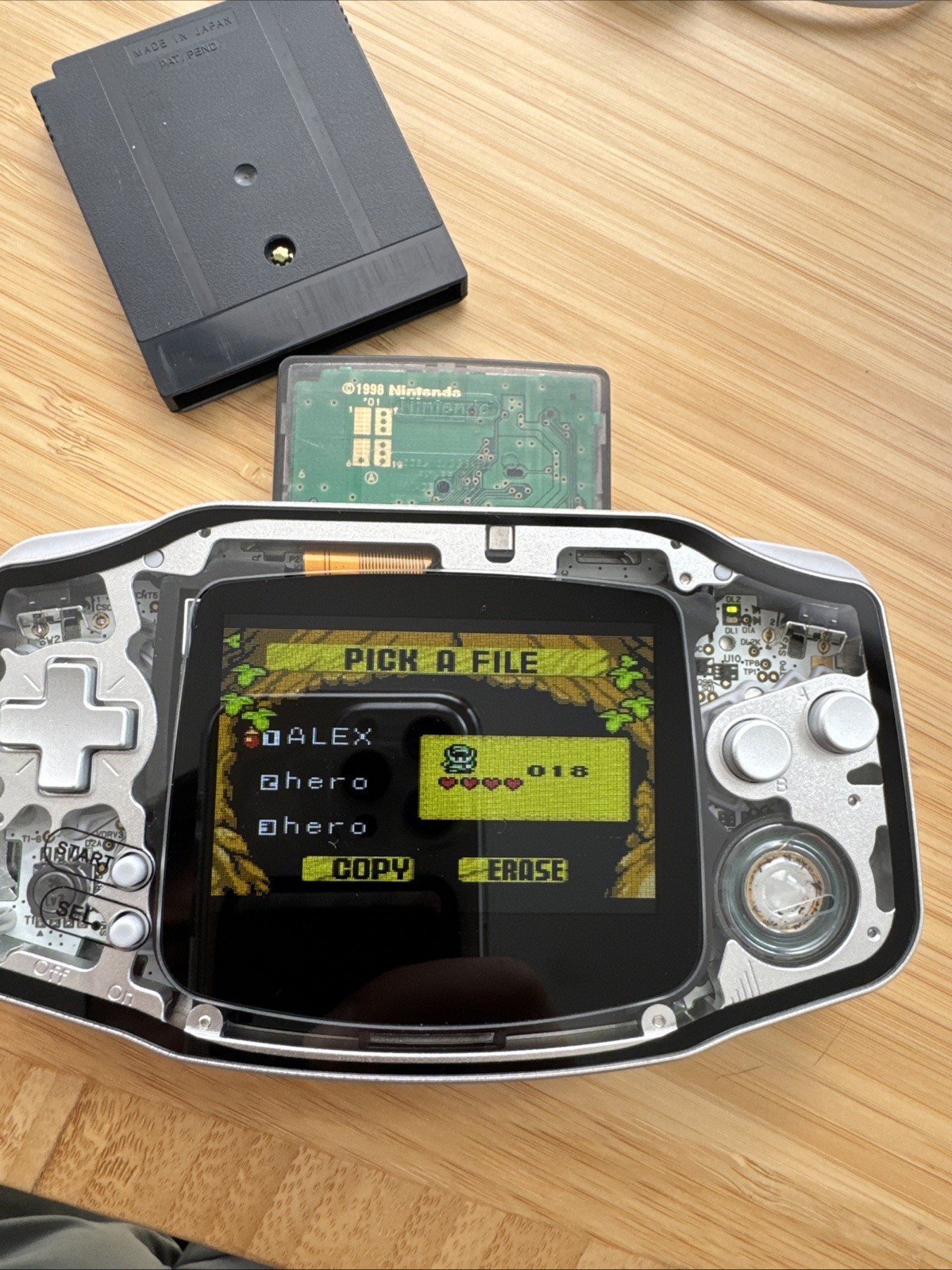Nintendo Game Boy Advance Boxy Pixel Custom Aluminum IPS with USB-C Charging