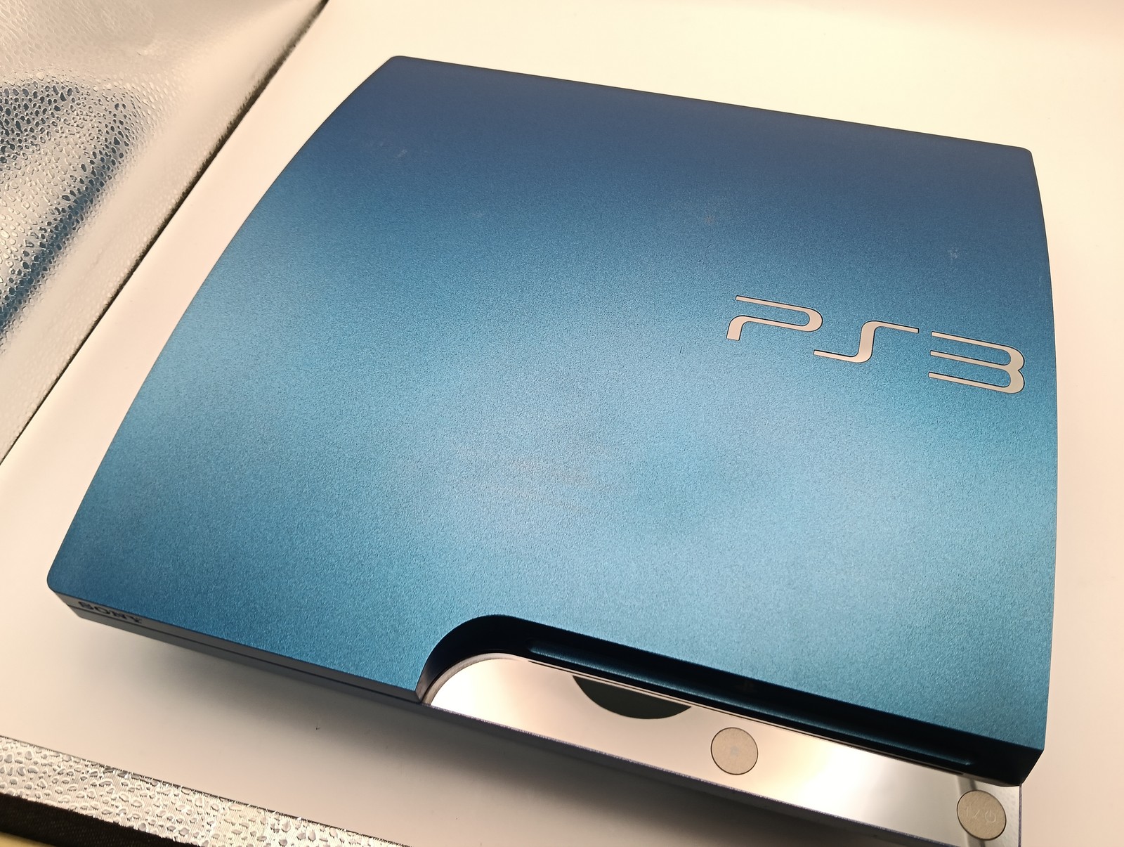 Sony PS3 Slim Console CECH-3000BSB Splash Blue 320GB Tested 2 Controllers Japan