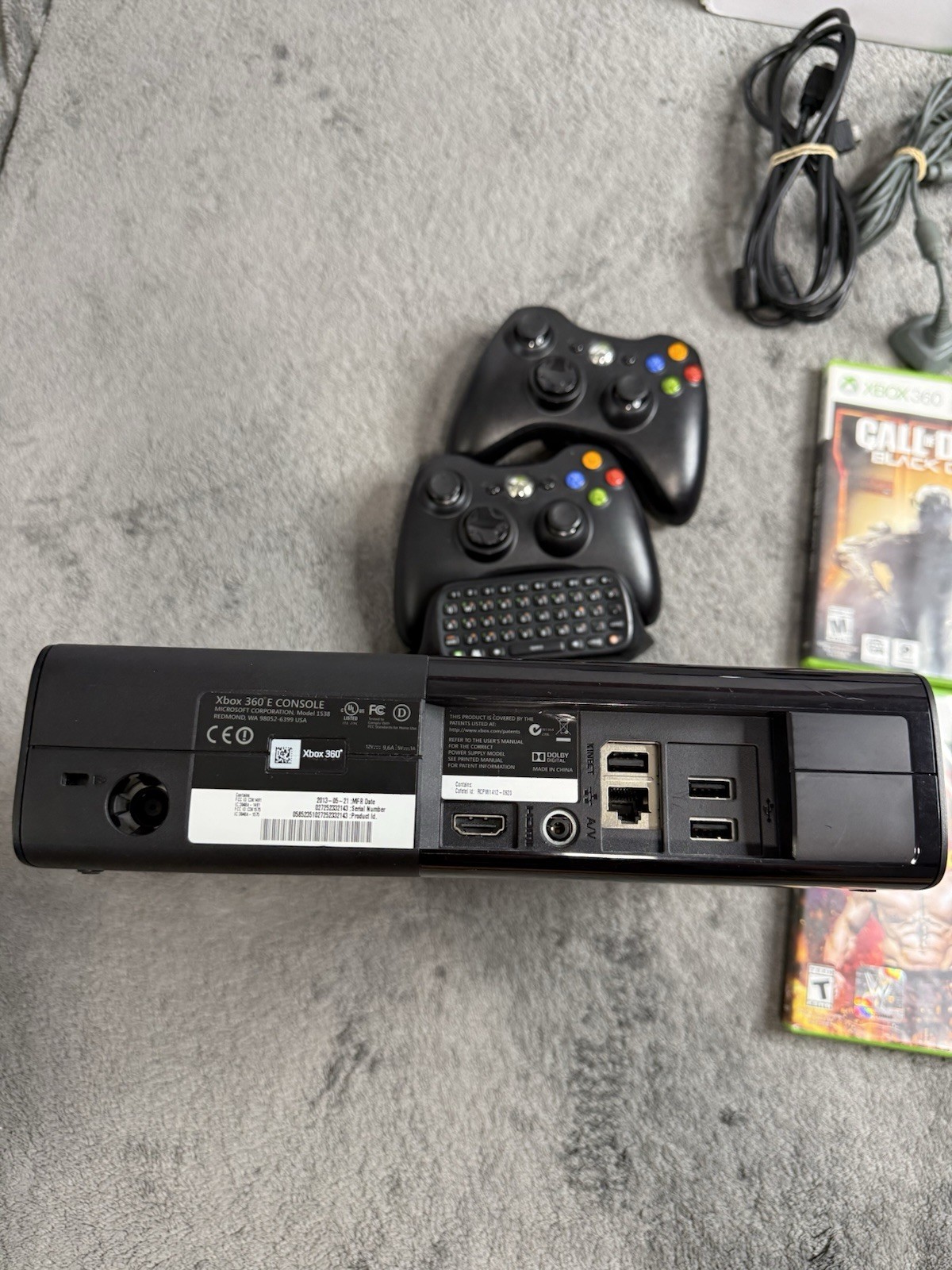 Microsoft Xbox 360 E 250GB Console W/ Original Box Games OEM Controllers Tested