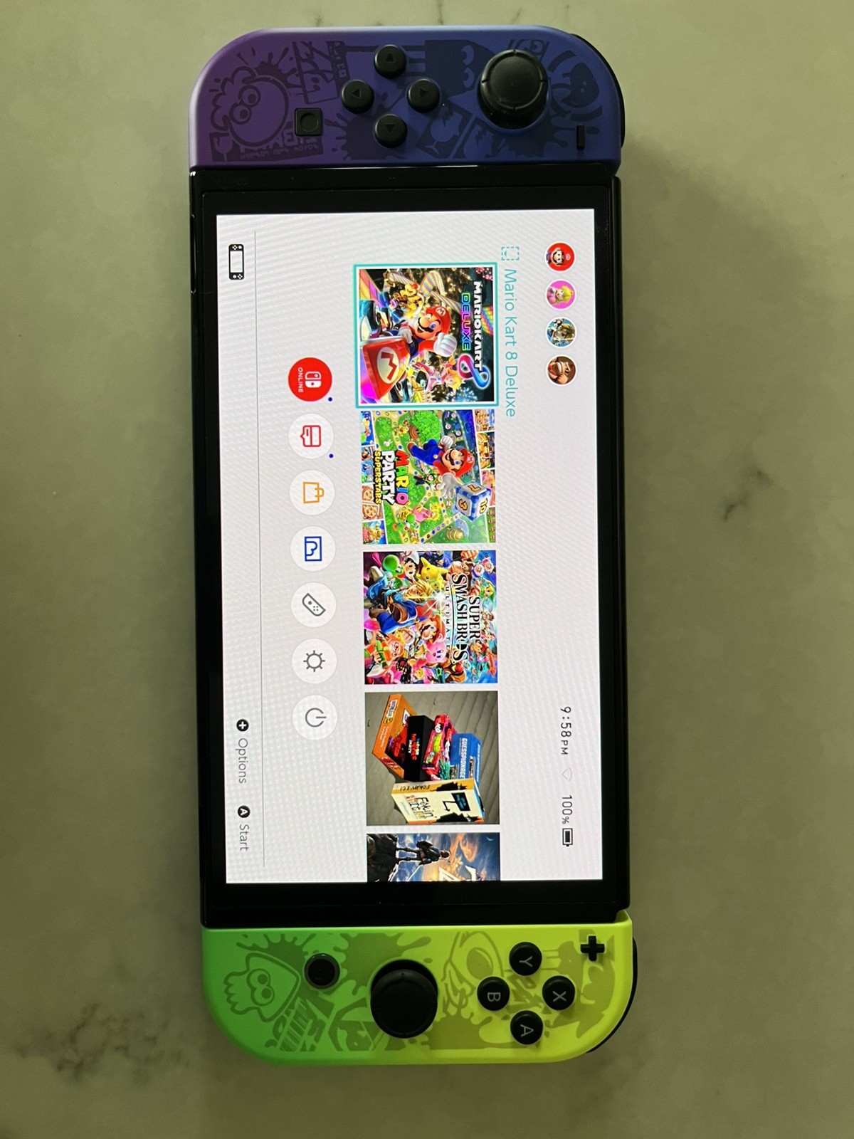 Nintendo Switch OLED Splatoon 3 Edition Bundle CIB w/ 8 Controllers & Dock