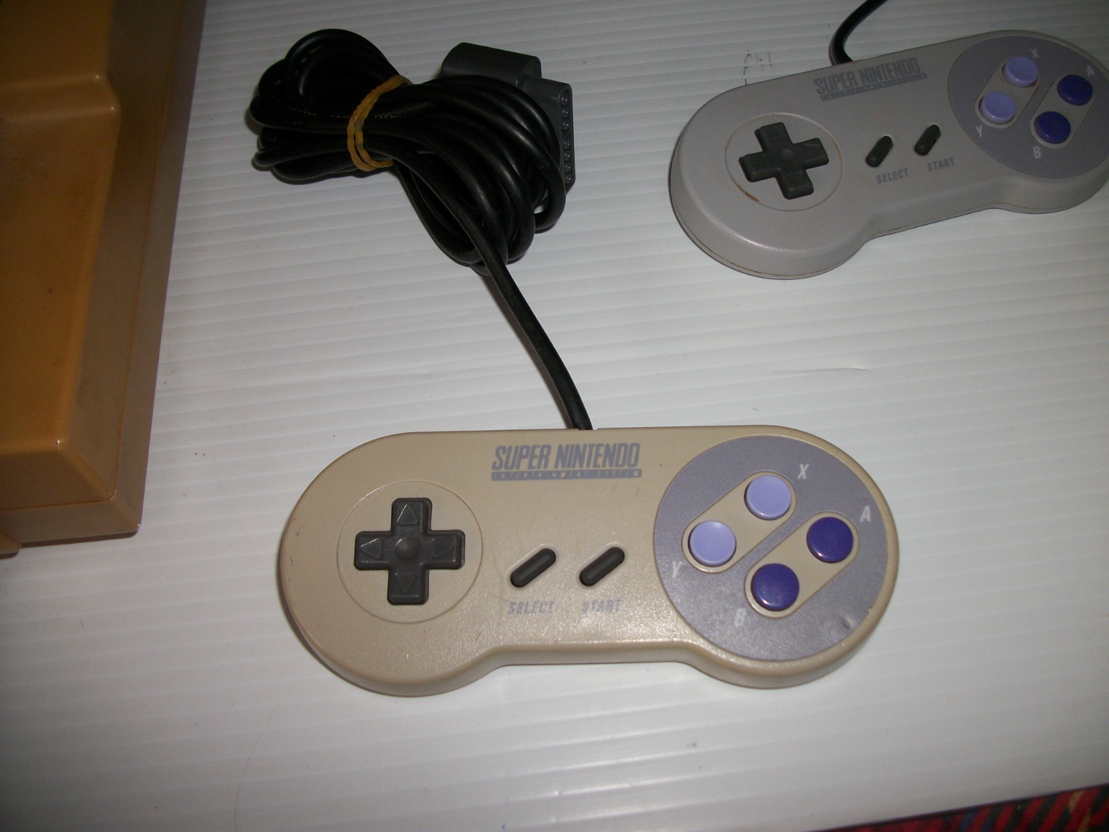 Super Nintendo SNES Console – Bundle 2 Controllers, Cables, Mario All Stars Game