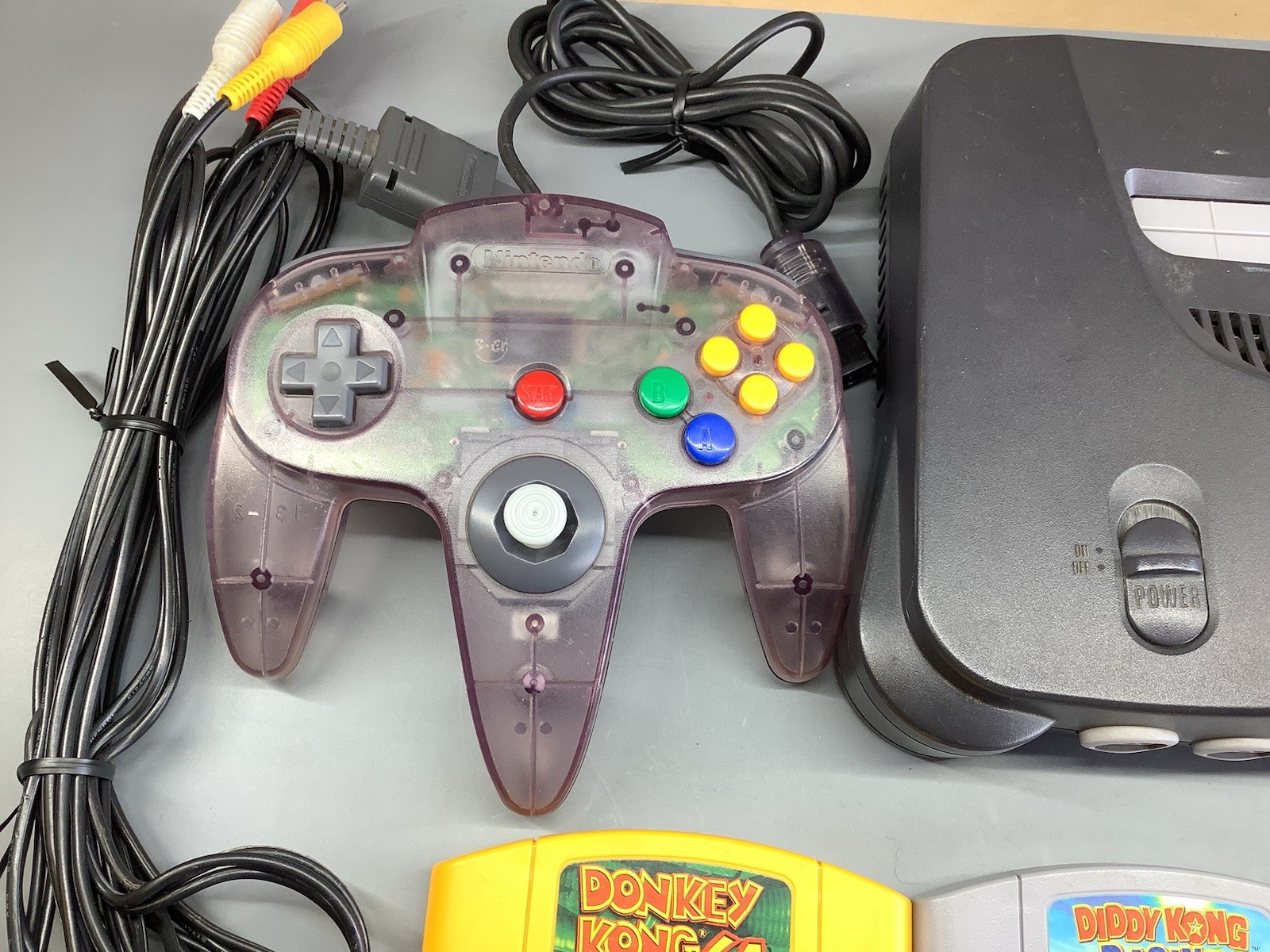 Nintendo 64 console bundle w expansion pak Donkey 64 Diddy 007 Mario Tennis