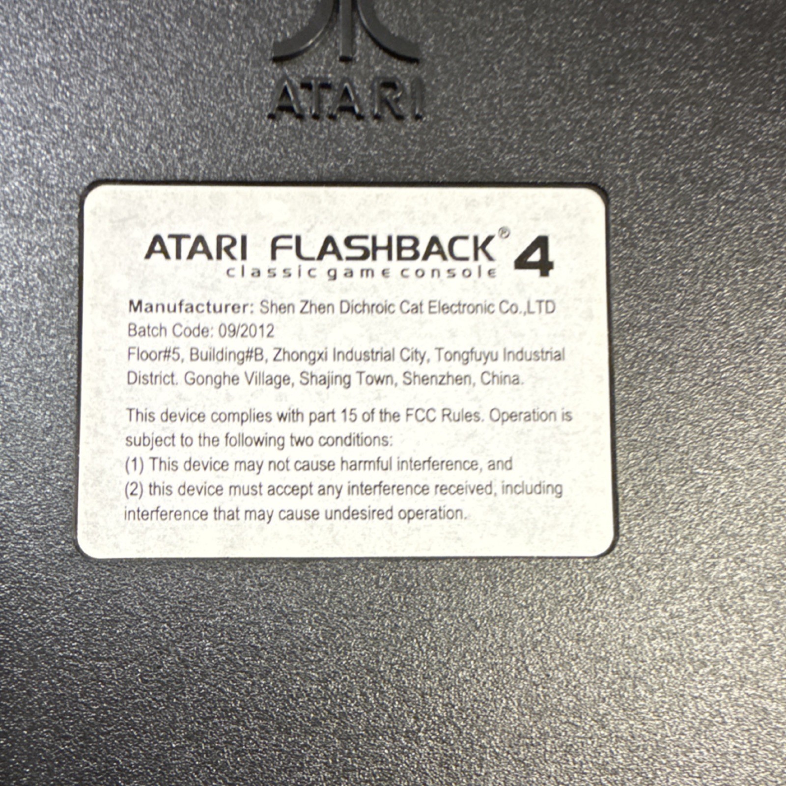 Atari Flashback 4 AR2670 Console Built-in Games 2 Joysticks RCA Power Manual