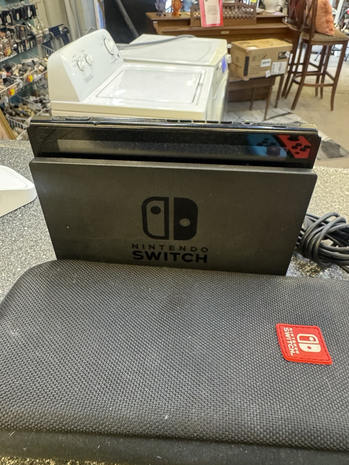 Nintendo Switch Console Bundle Neon Red/Blue Joy-Cons Dock Case USB-C HDMI cord