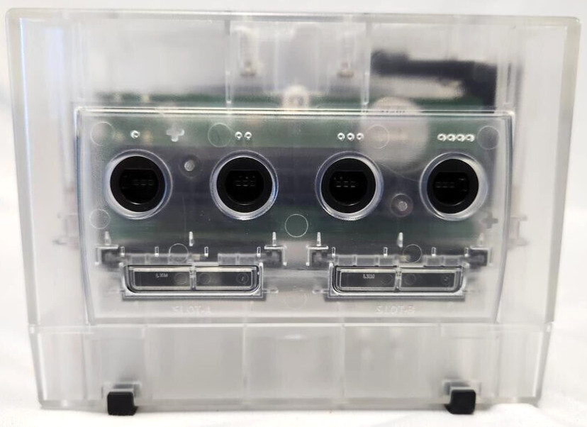 Nintendo GameCube Translucent CLEAR Gaming Console DOL-001 Controller Bundle