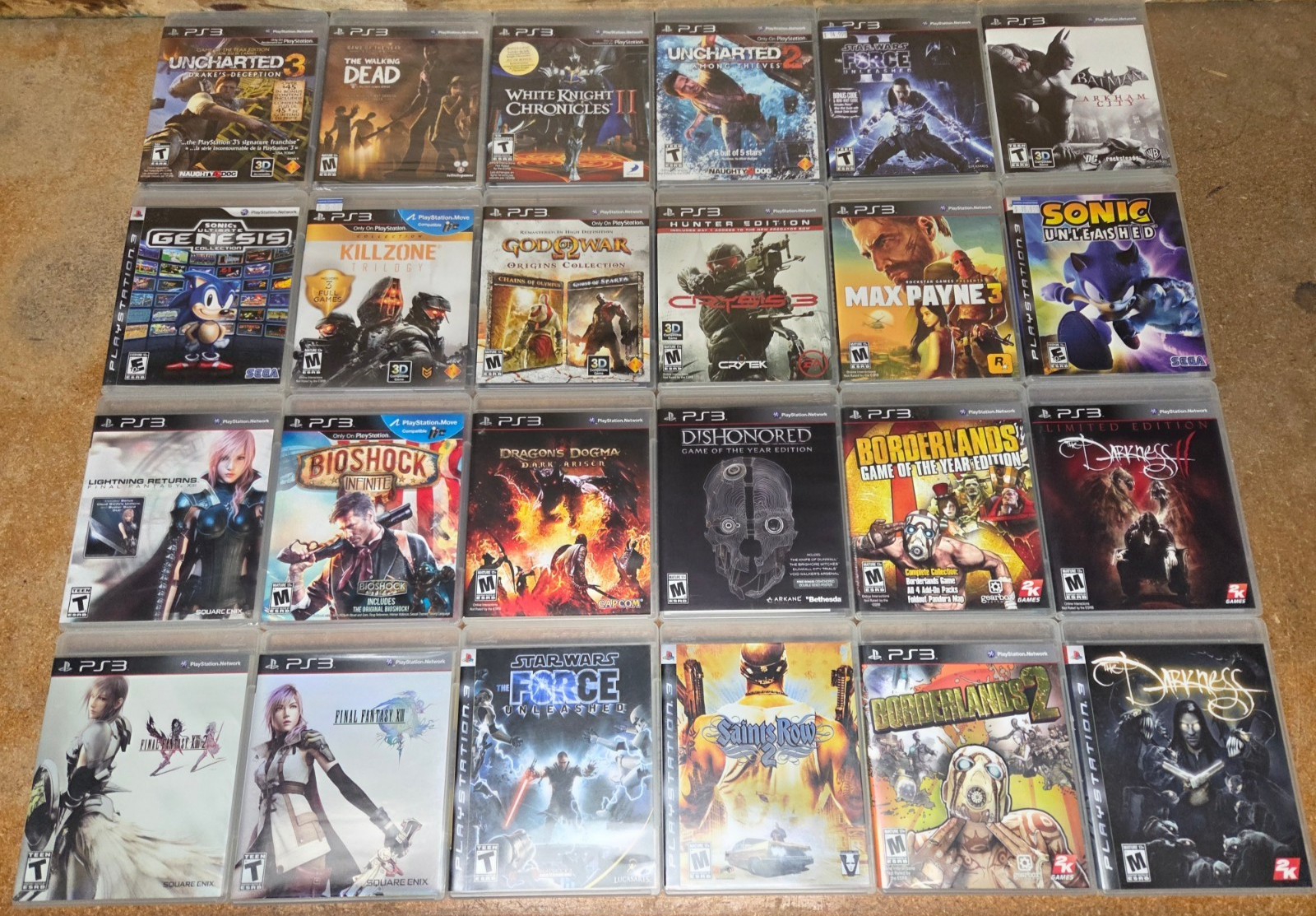 PlayStation 3 (CECHE01) Console & 47 Game Collection & MediaBoard Remote Control
