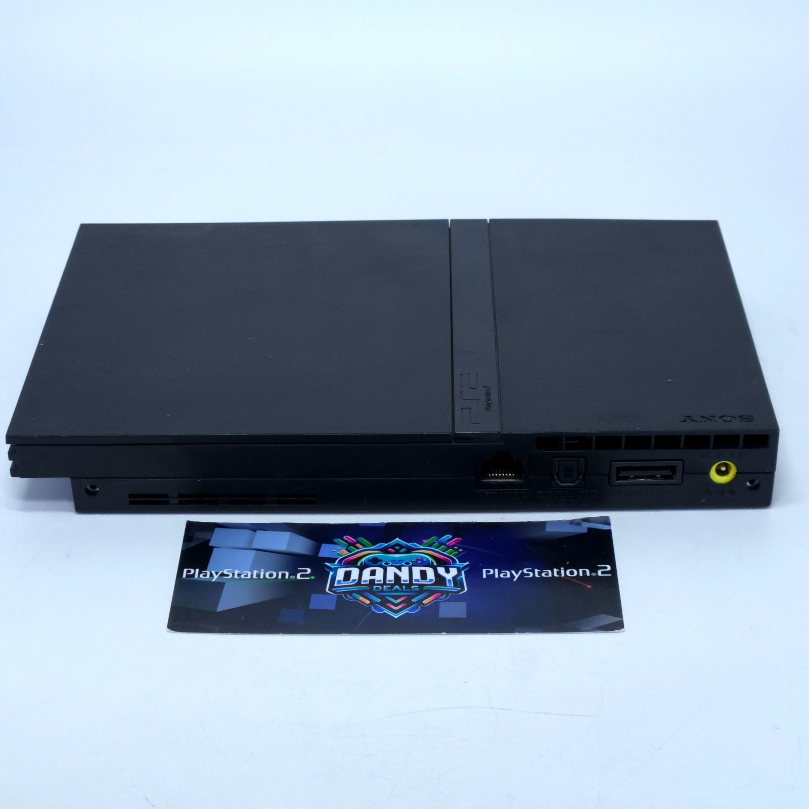 PS2 Console Slim Playstation 2 Black System W/ 2 Controllers + Memory Card