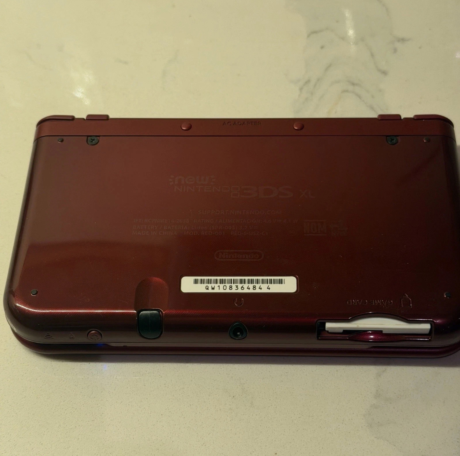 New Nintendo 3DS XL USA Region Free Metallic Red Top IPS Screen w/ Charger