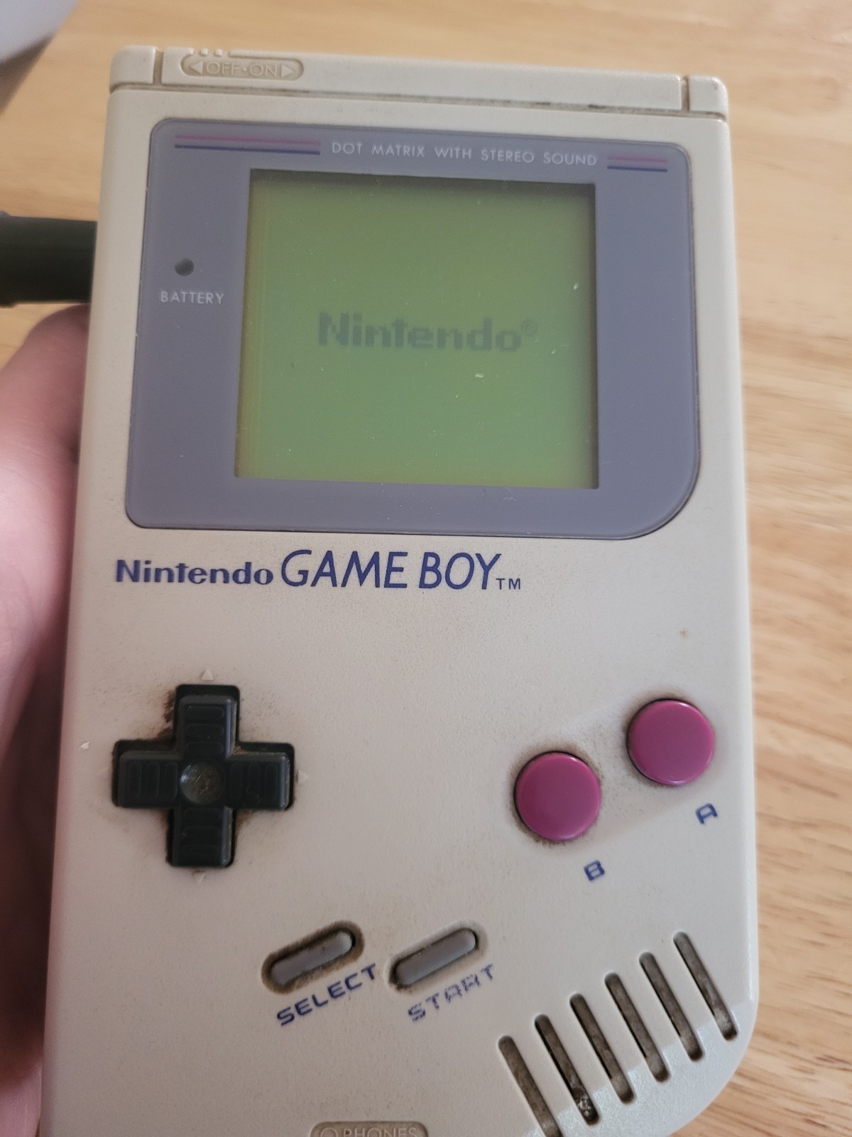 Nintendo Game boy DMG-01 & Rechargeable Battery Pack TESTED WORKING READ Gameboy