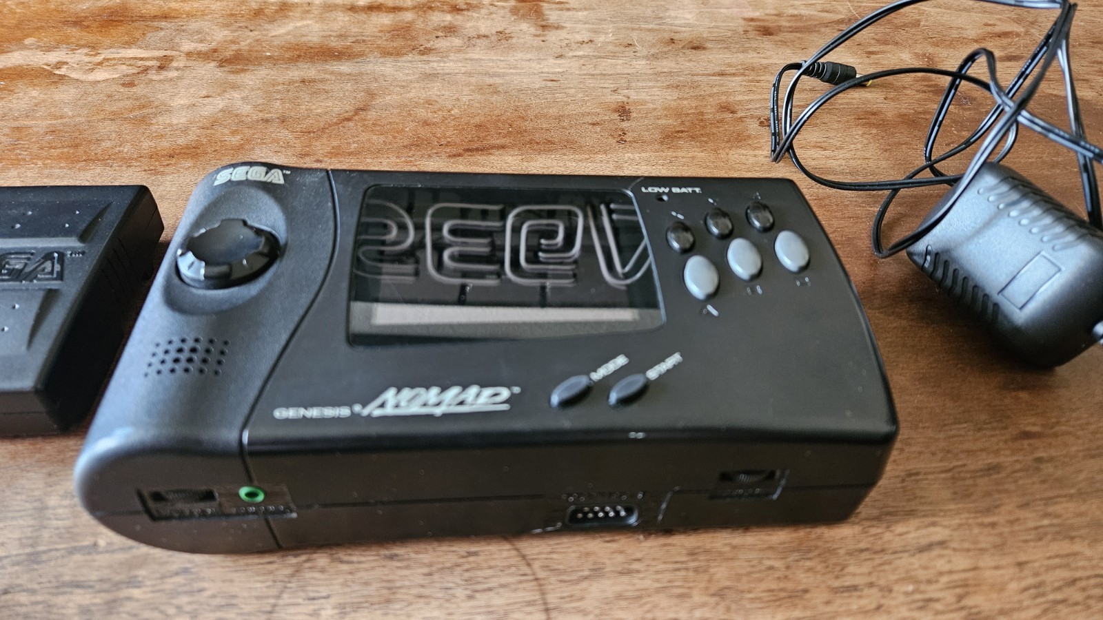 SEGA Genesis Nomad Handheld Console Black with AC Adapter & Battery Pack + Game